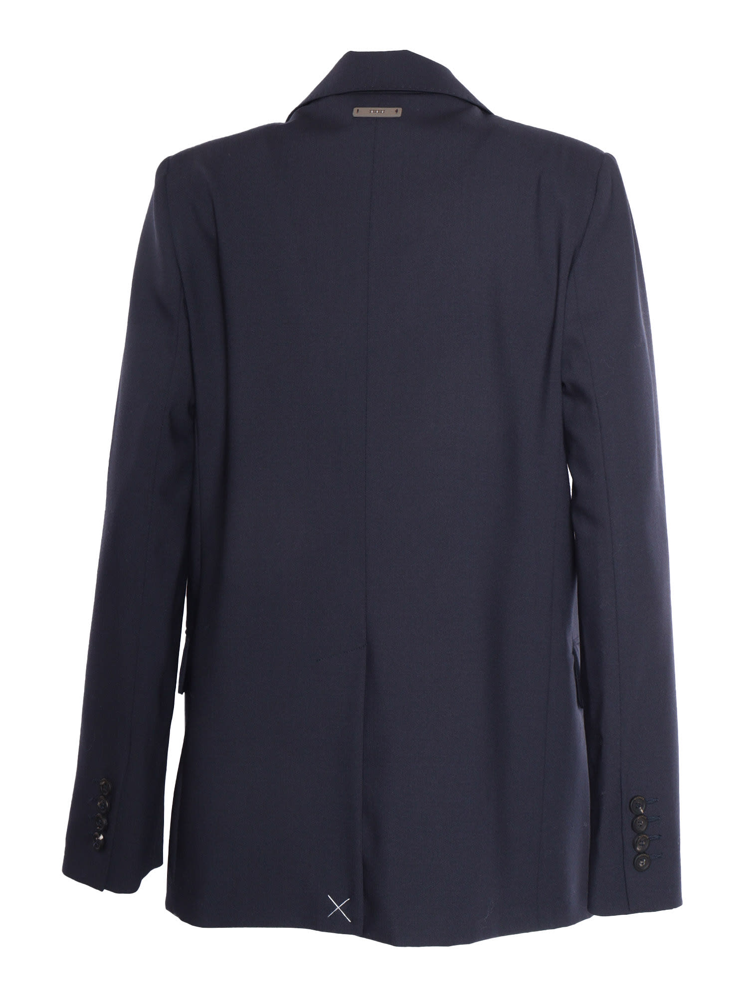 Peserico Lurex Single-breasted Blazer Blazer And Suits Blue In Black