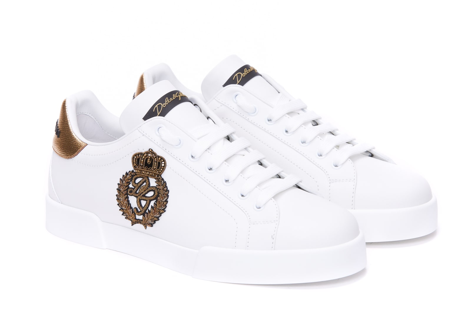 Shop Dolce & Gabbana Portofino Sneakers In White