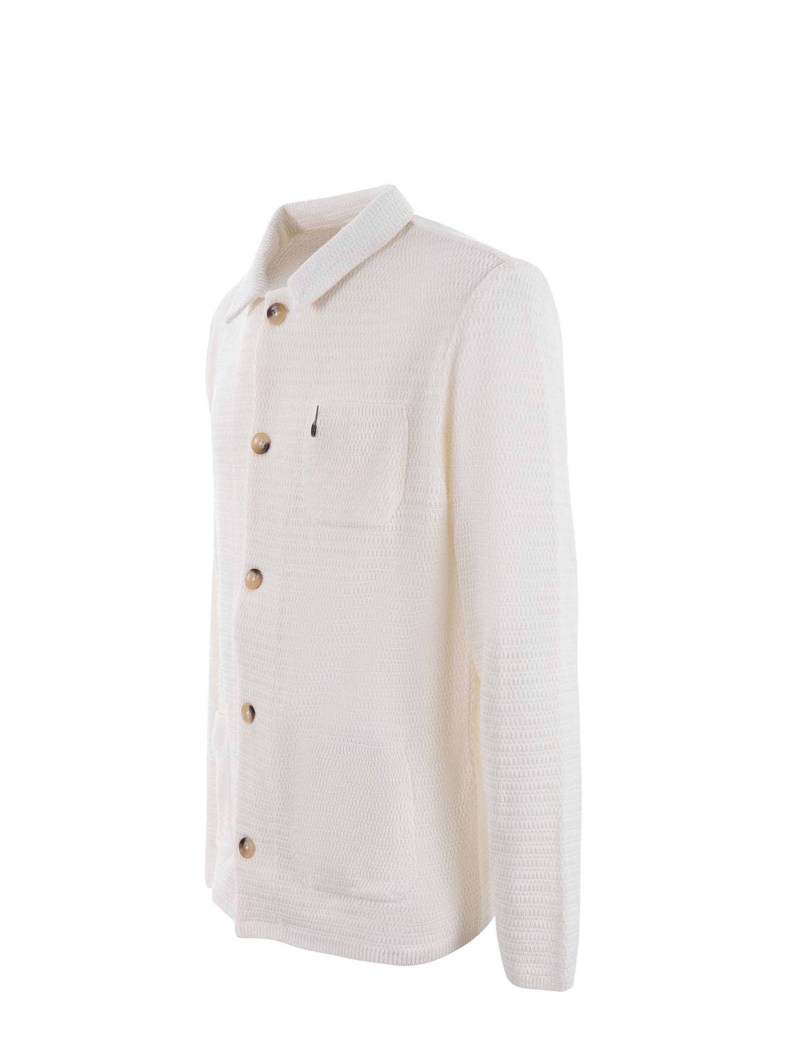 Shop Paoloni Cardigan In Ivory