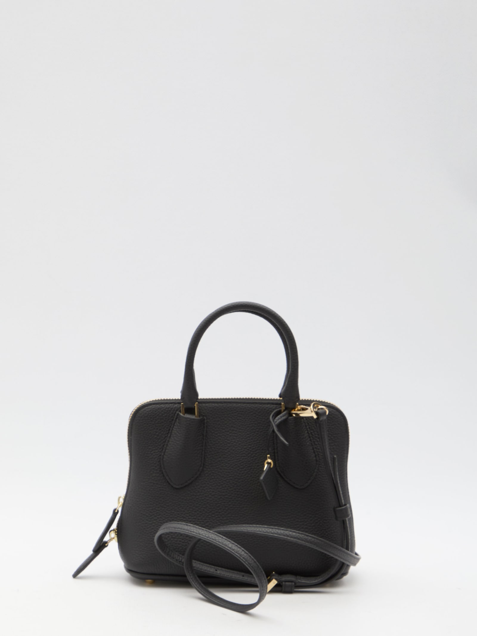 Tory Burch Mini Pebbled Swing Leather Bag In Black