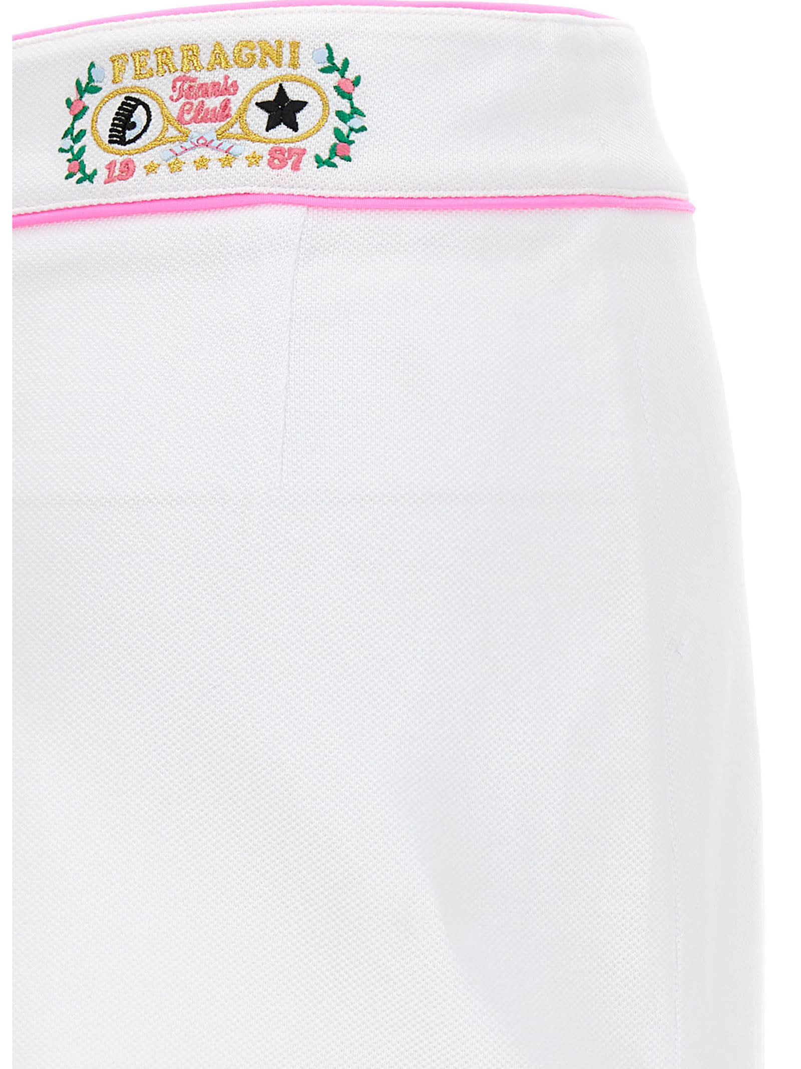 Shop Chiara Ferragni Tennis Skirt In White