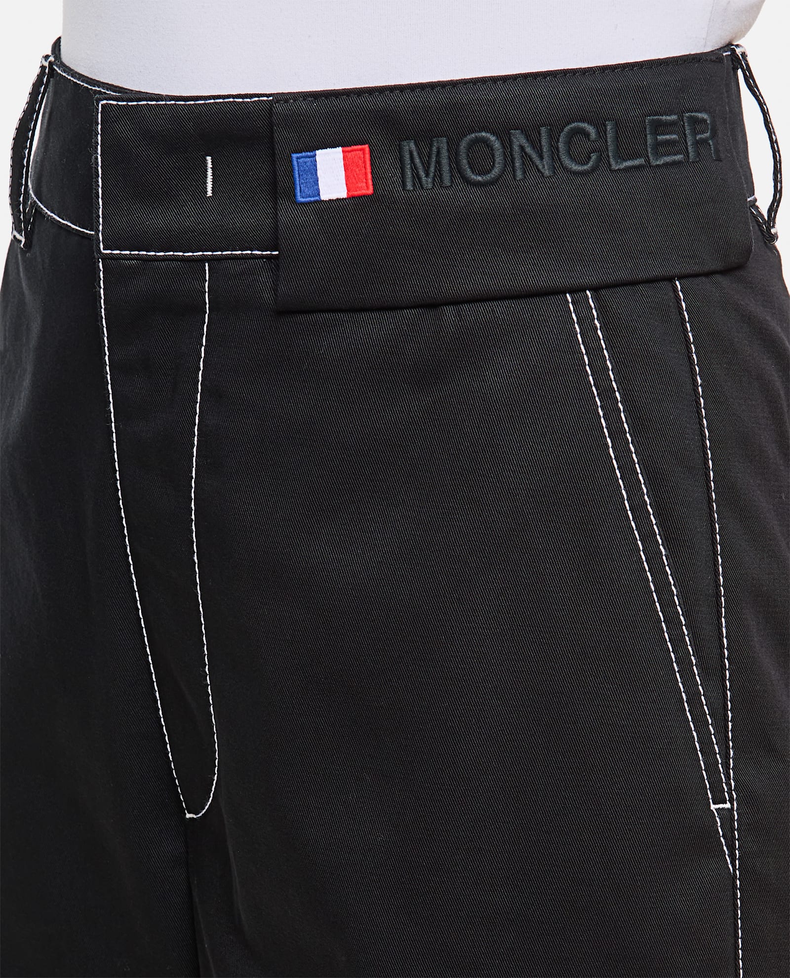 Moncler Genius Moncler X Palm Angels Black Contrast Trousers In Black