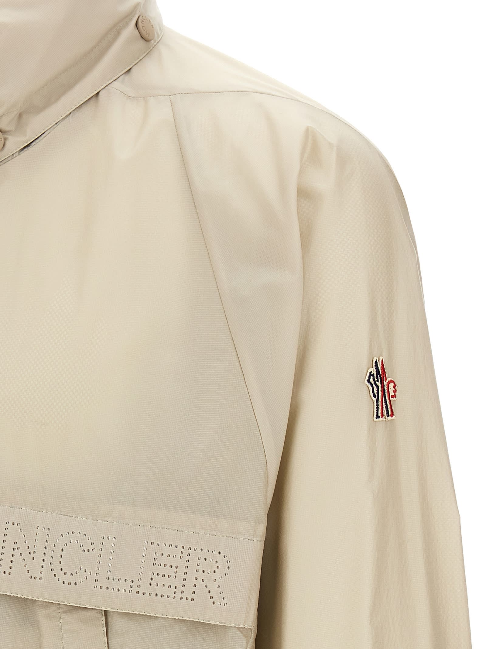 Moncler 'negara' Windbreaker Cuffs Elastic In Gray