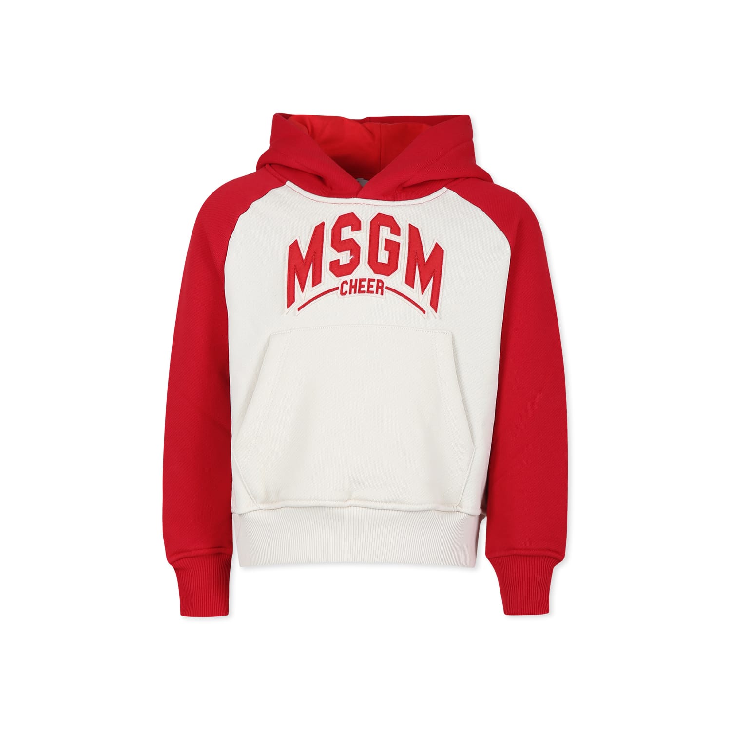 Msgm Ivory Sweatshirt For Boy With Logo In Ivory
