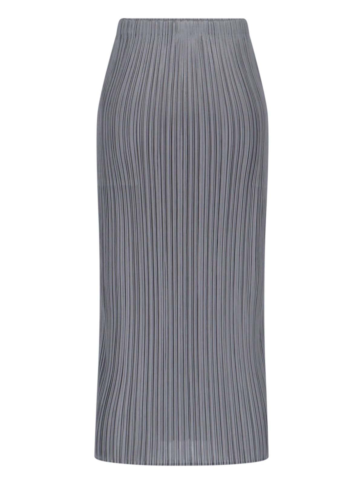 Shop Issey Miyake Pleated Midi Skirt In Gray