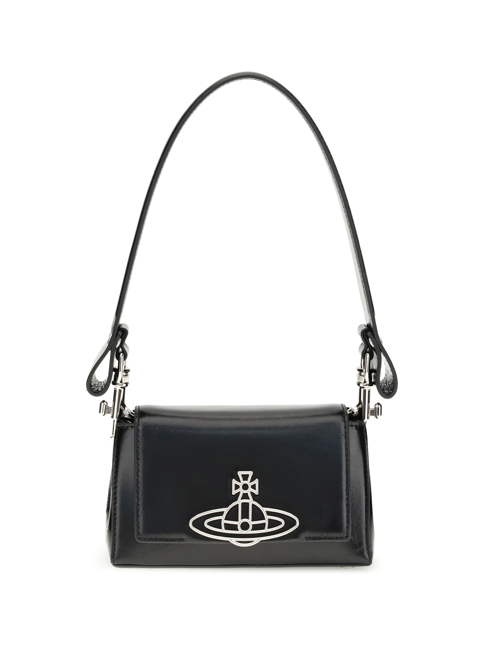 Vivienne Westwood Orb-embellished Patent Leather Shoulder Bag