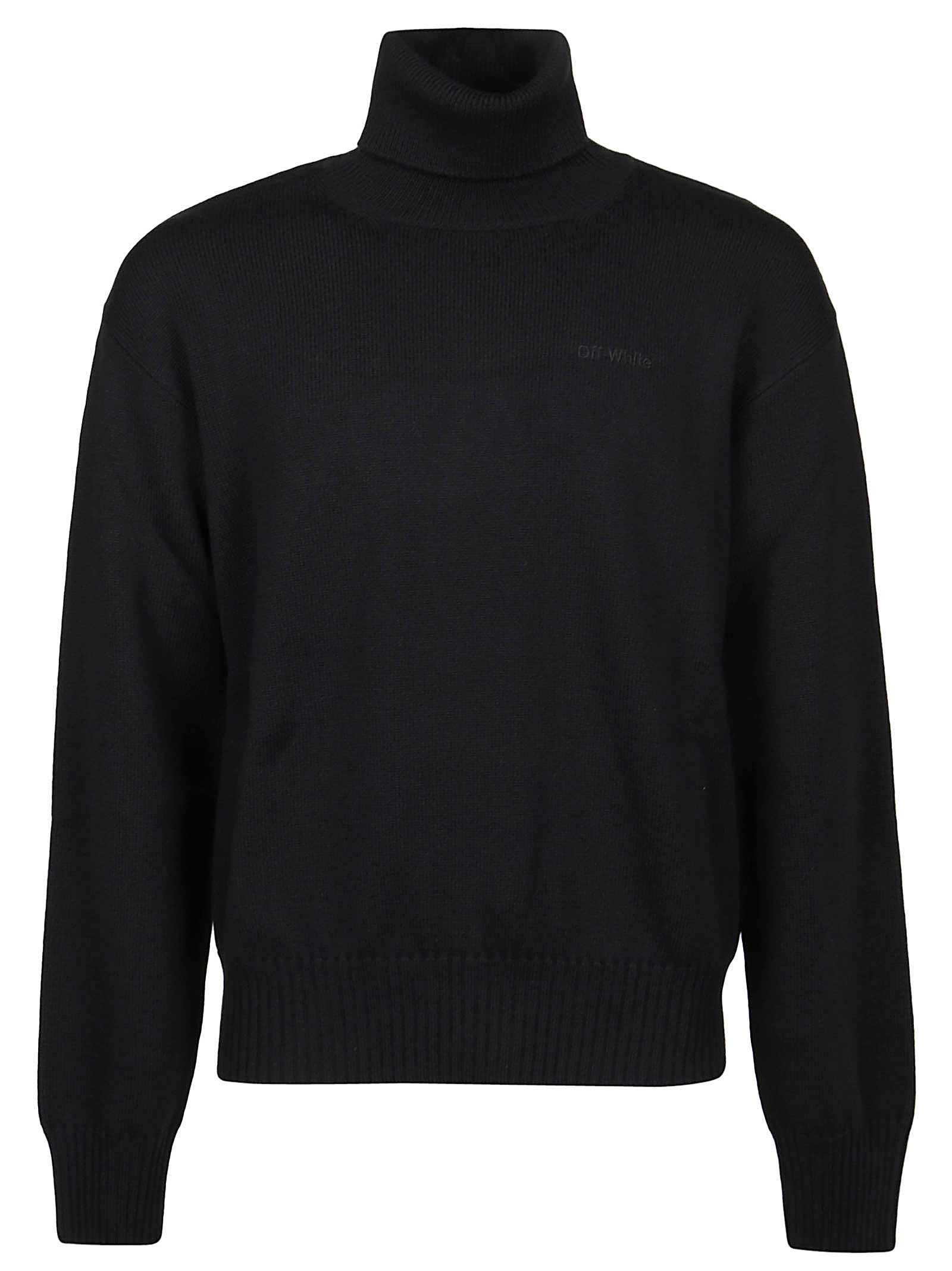 OFF-WHITE FOR ALL KNIT WOOL TURTLENECK SWEATER