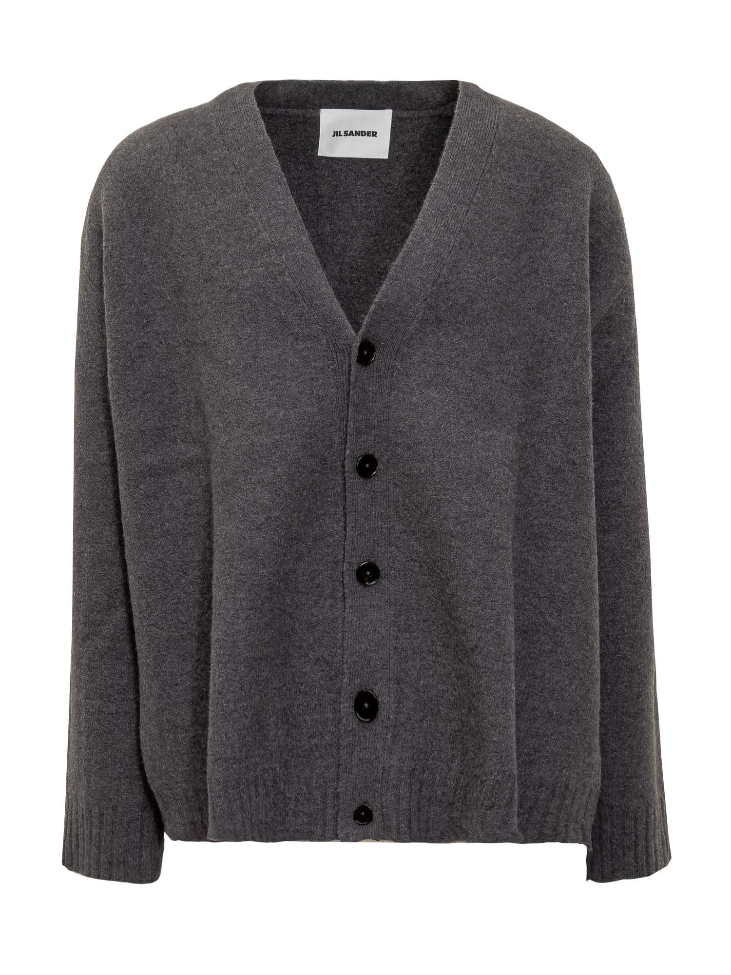 Shop Jil Sander Cardigan In Ash Grey