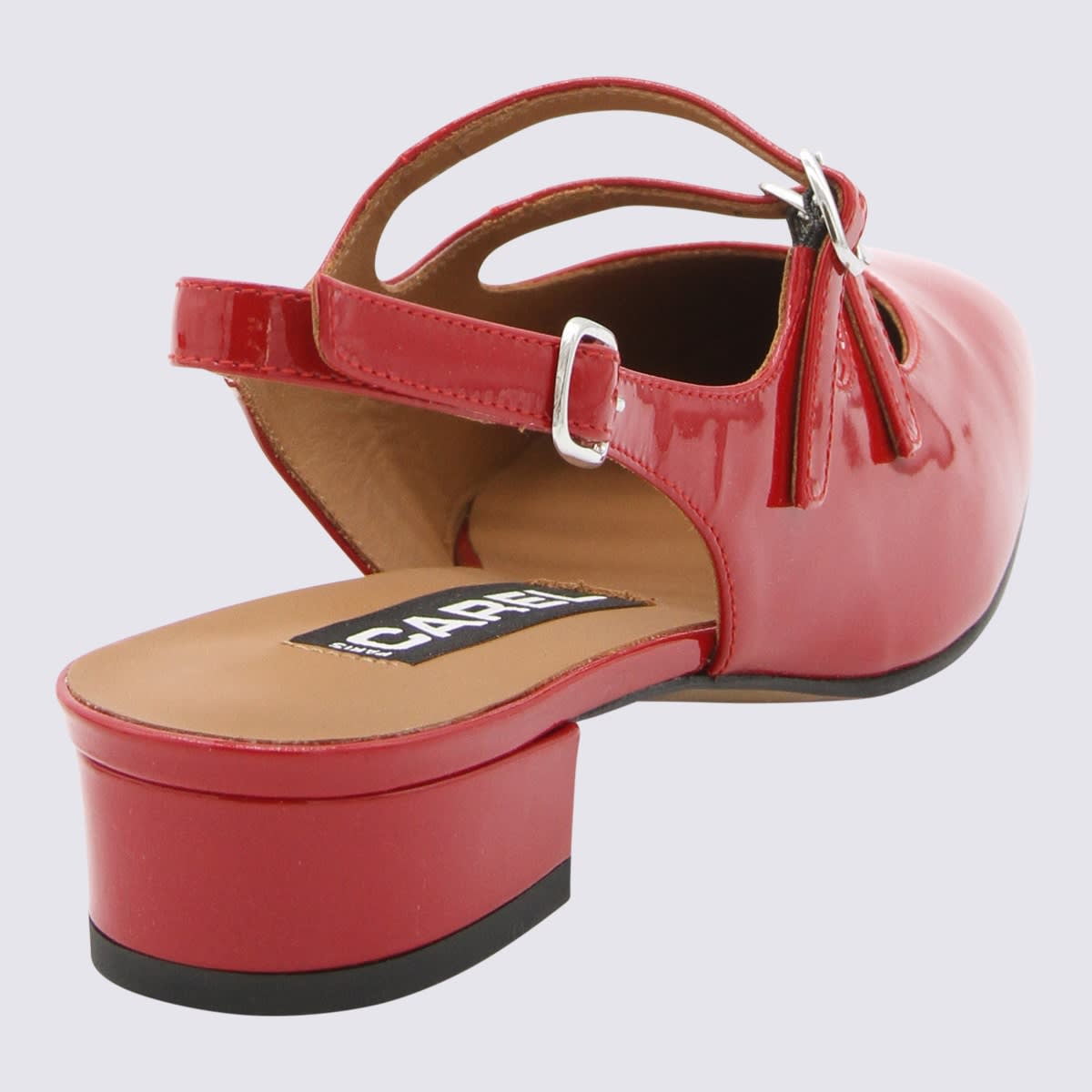 Shop Carel Red Leather Slingback Mary Janes Pumps