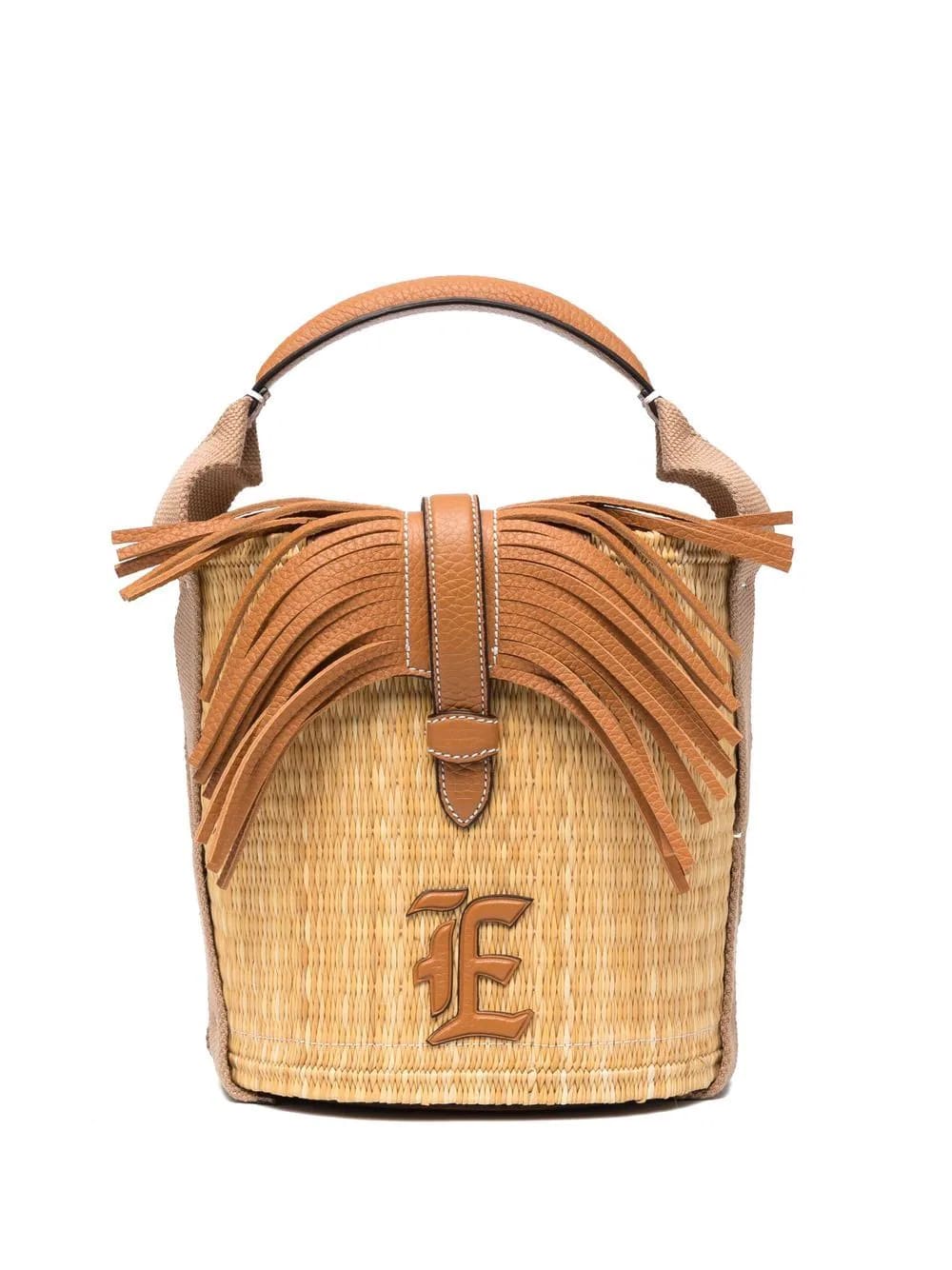 Ermanno Scervino Bucket Bag In Rush With Fringes