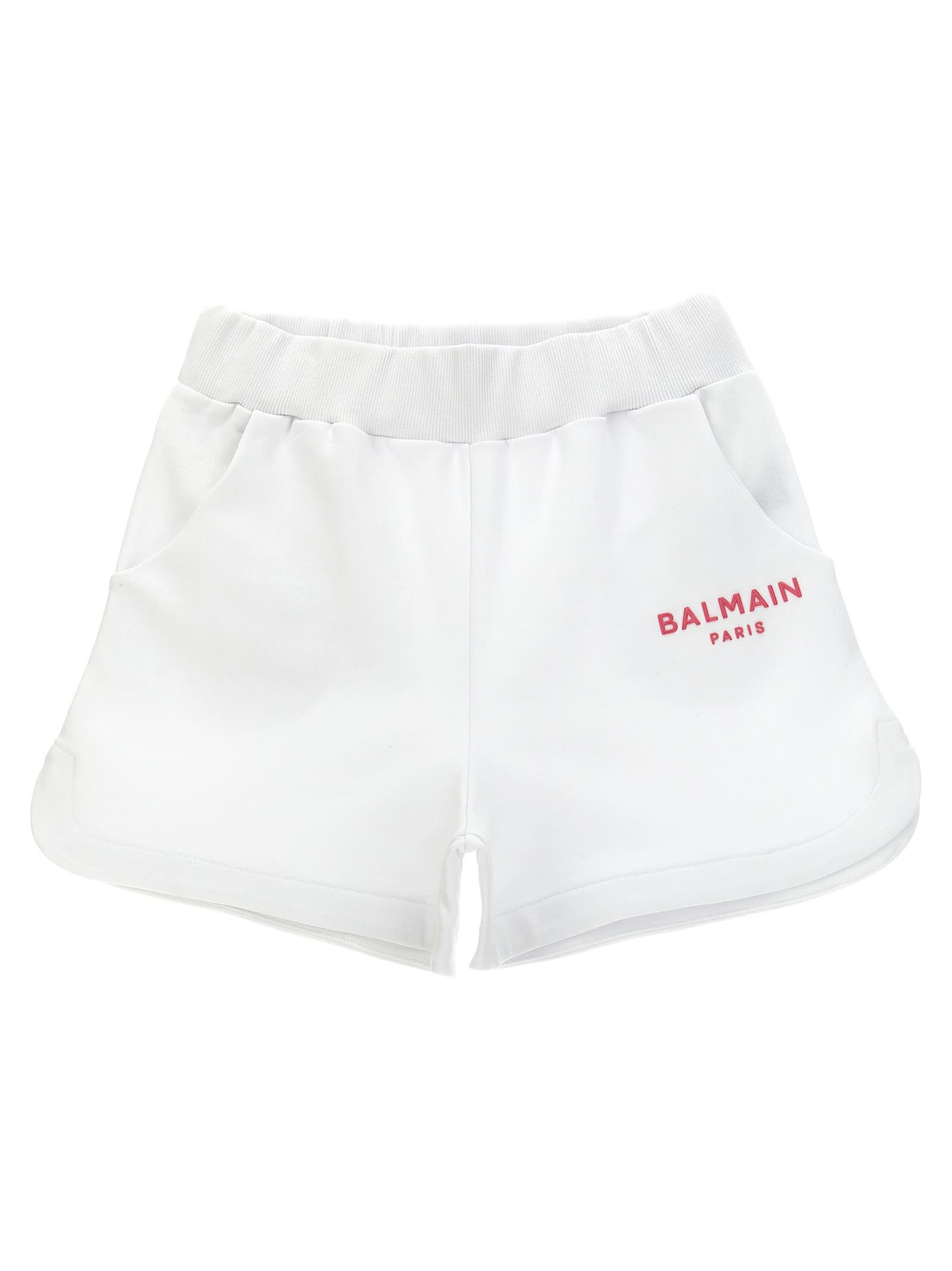 BALMAIN EMBOSSED LOGO SHORTS
