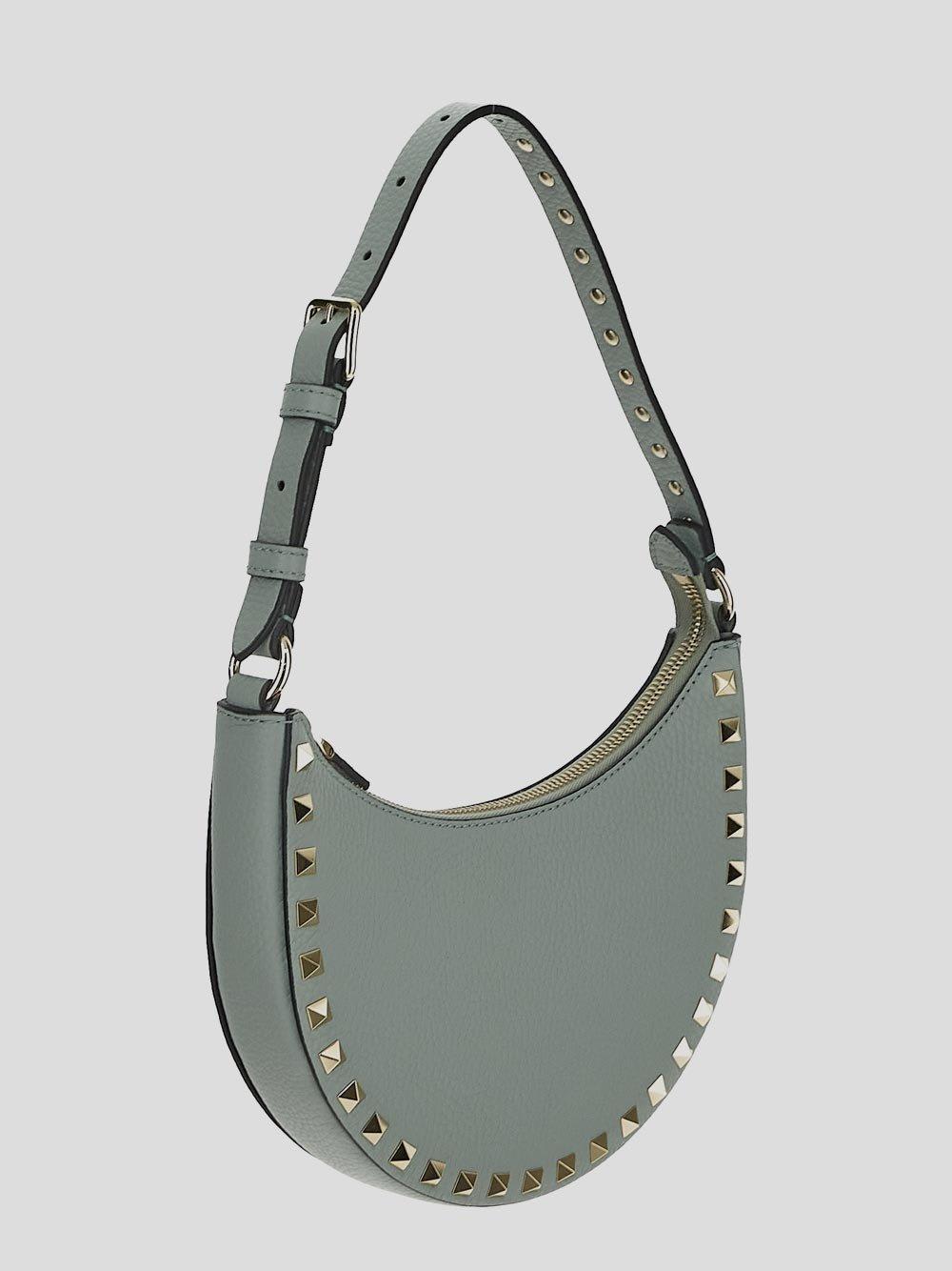 Valentino Garavani Rockstud Zip-up Hobo Bag In Green