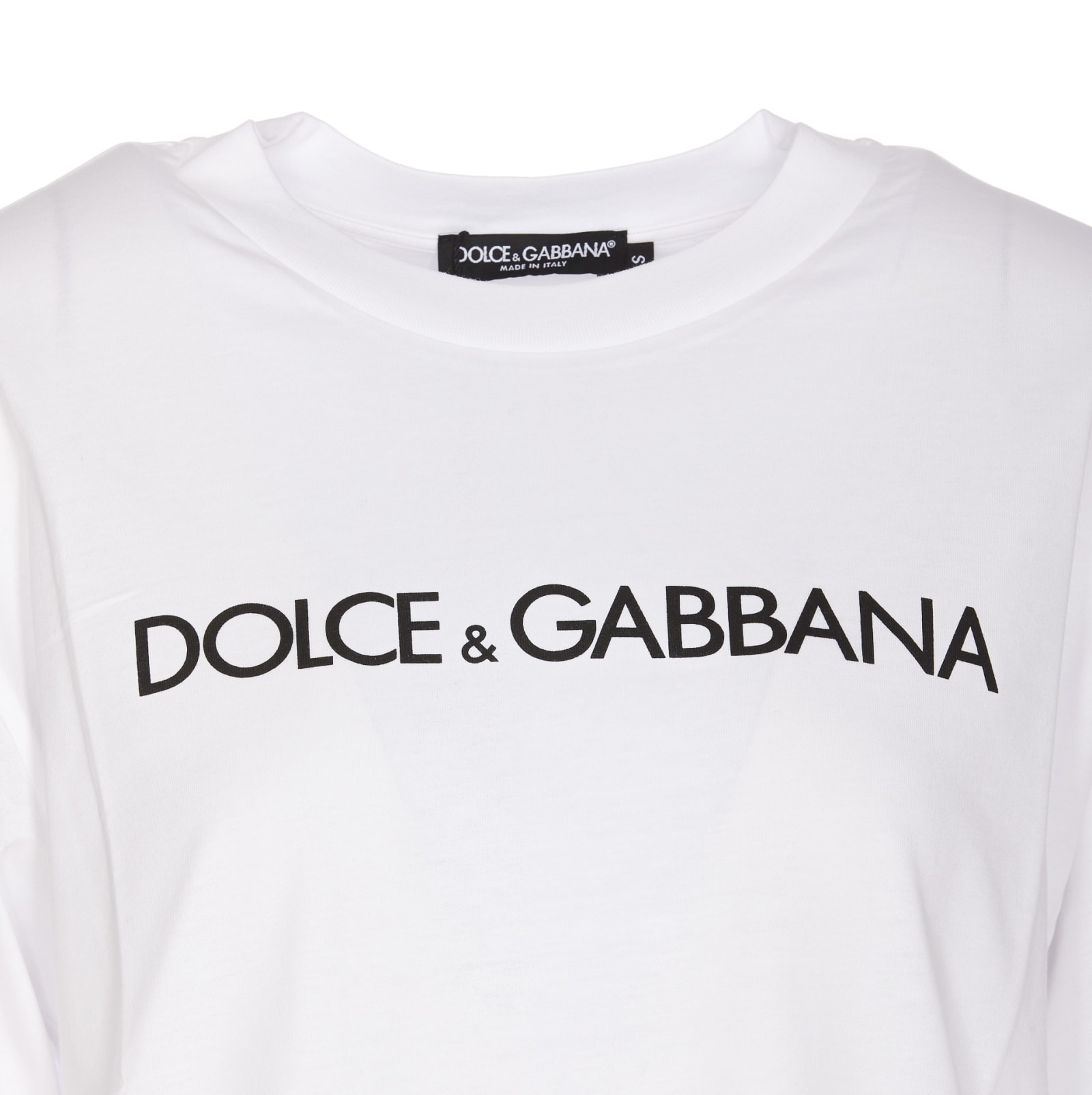 Shop Dolce & Gabbana Logo Lettering T-shirt In White