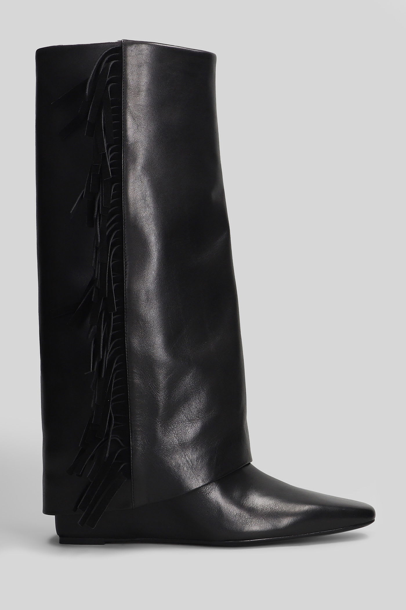 Simkhai Quinn Low Heels Boots In Black Leather In Black