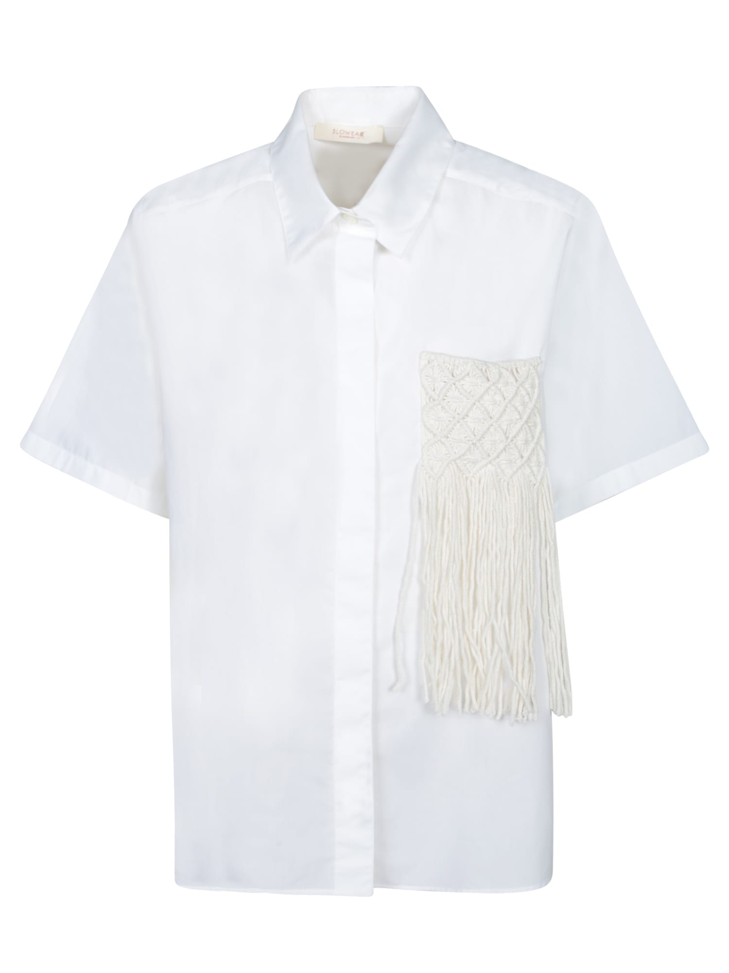 Shop Incotex Cecile Embroidered White Shirt