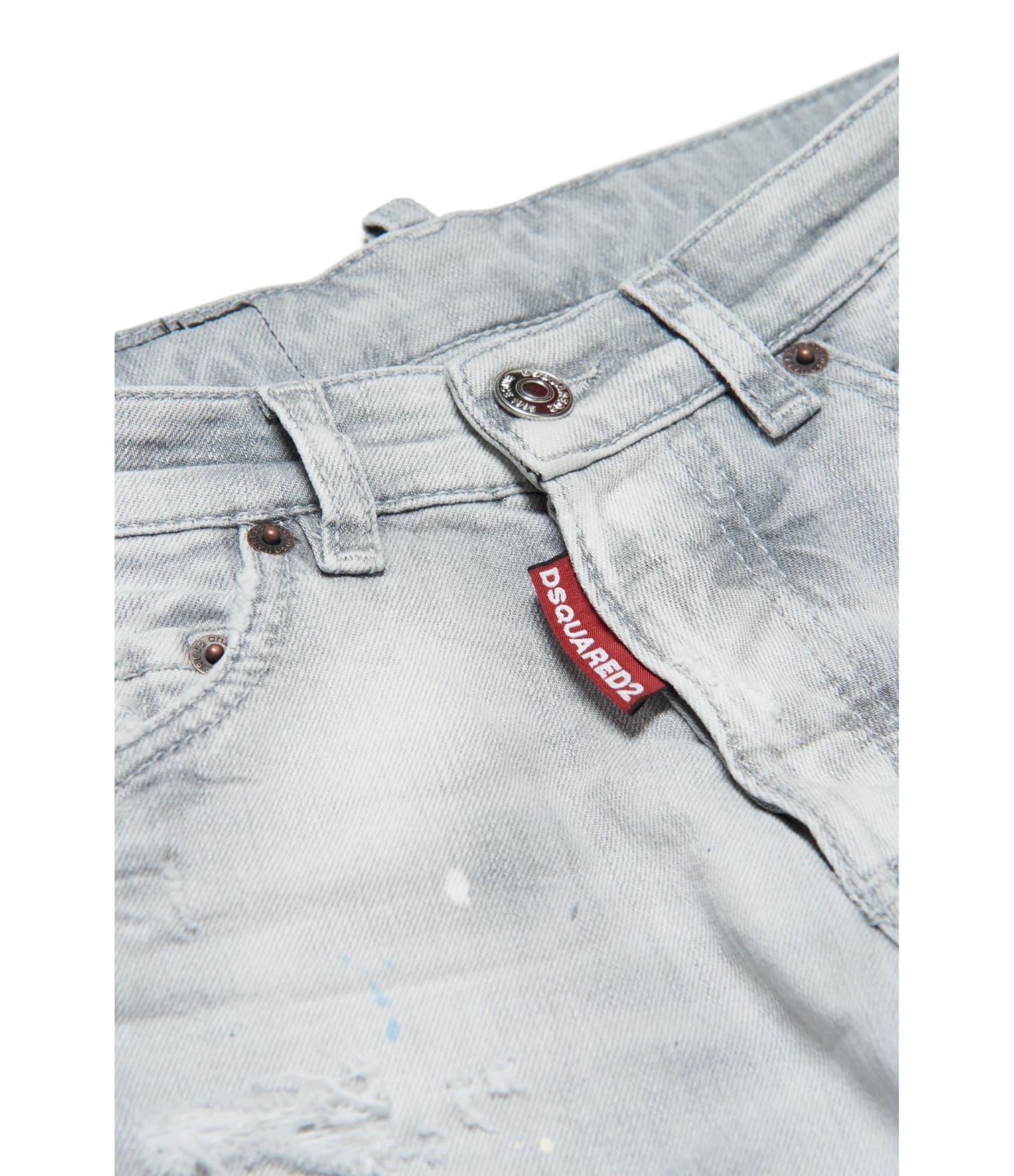 Shop Dsquared2 Jeans With Logo In Gray
