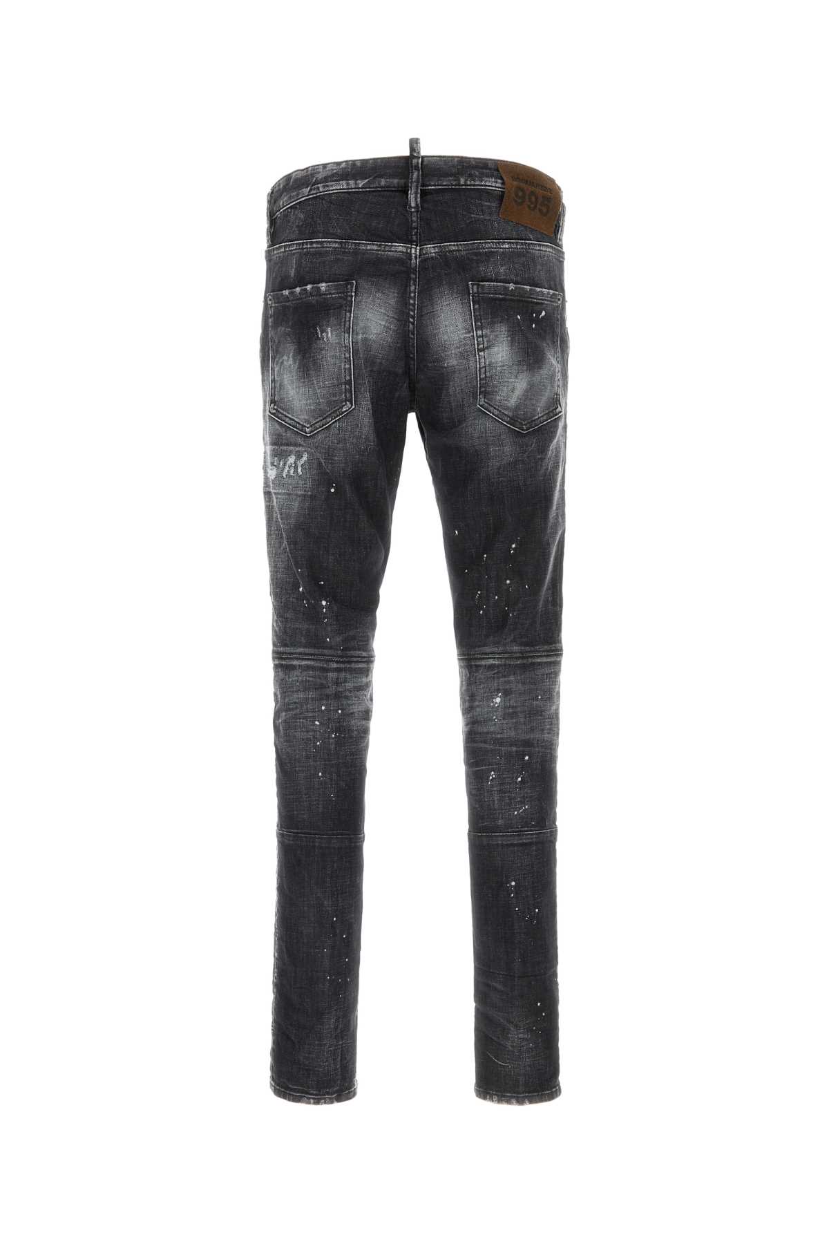 Shop Dsquared2 Slate Stretch Denim Jeans In Black