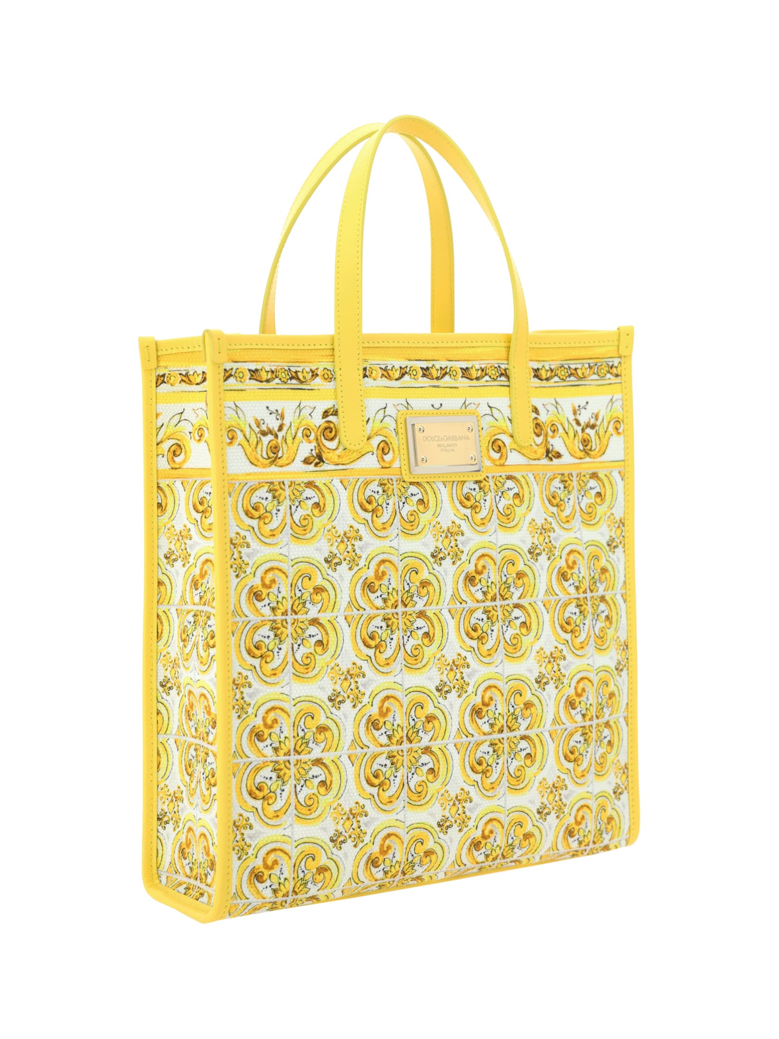 Shop Dolce & Gabbana Shopping Shoulder Bag In Giallo