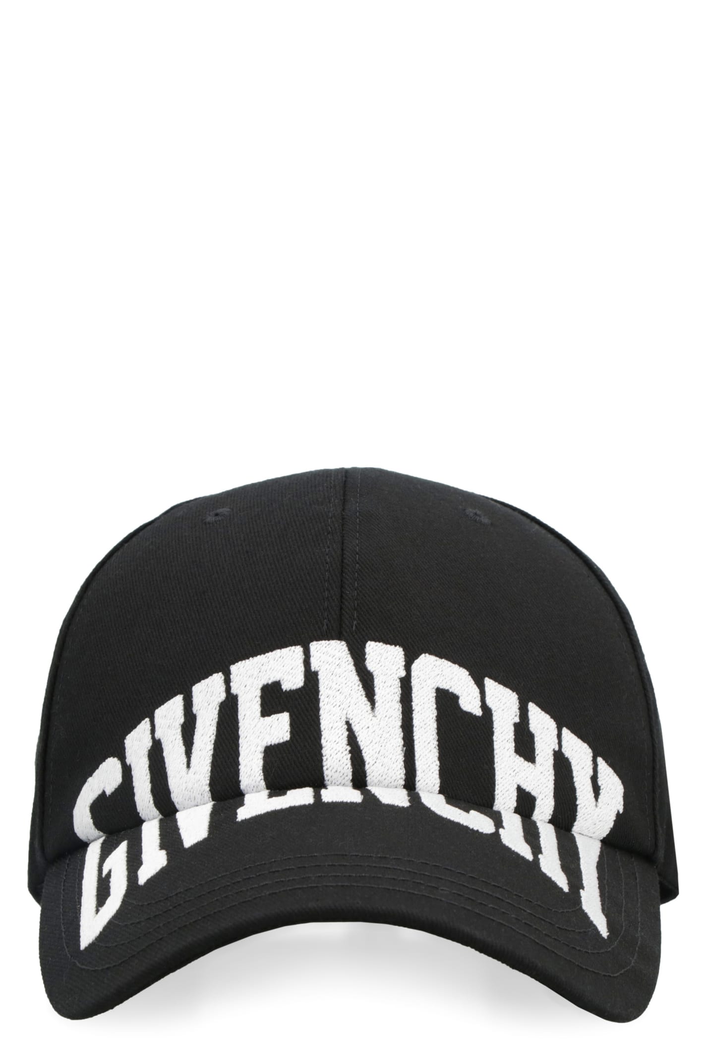 Shop Givenchy Logo Baseball Cap In Nero