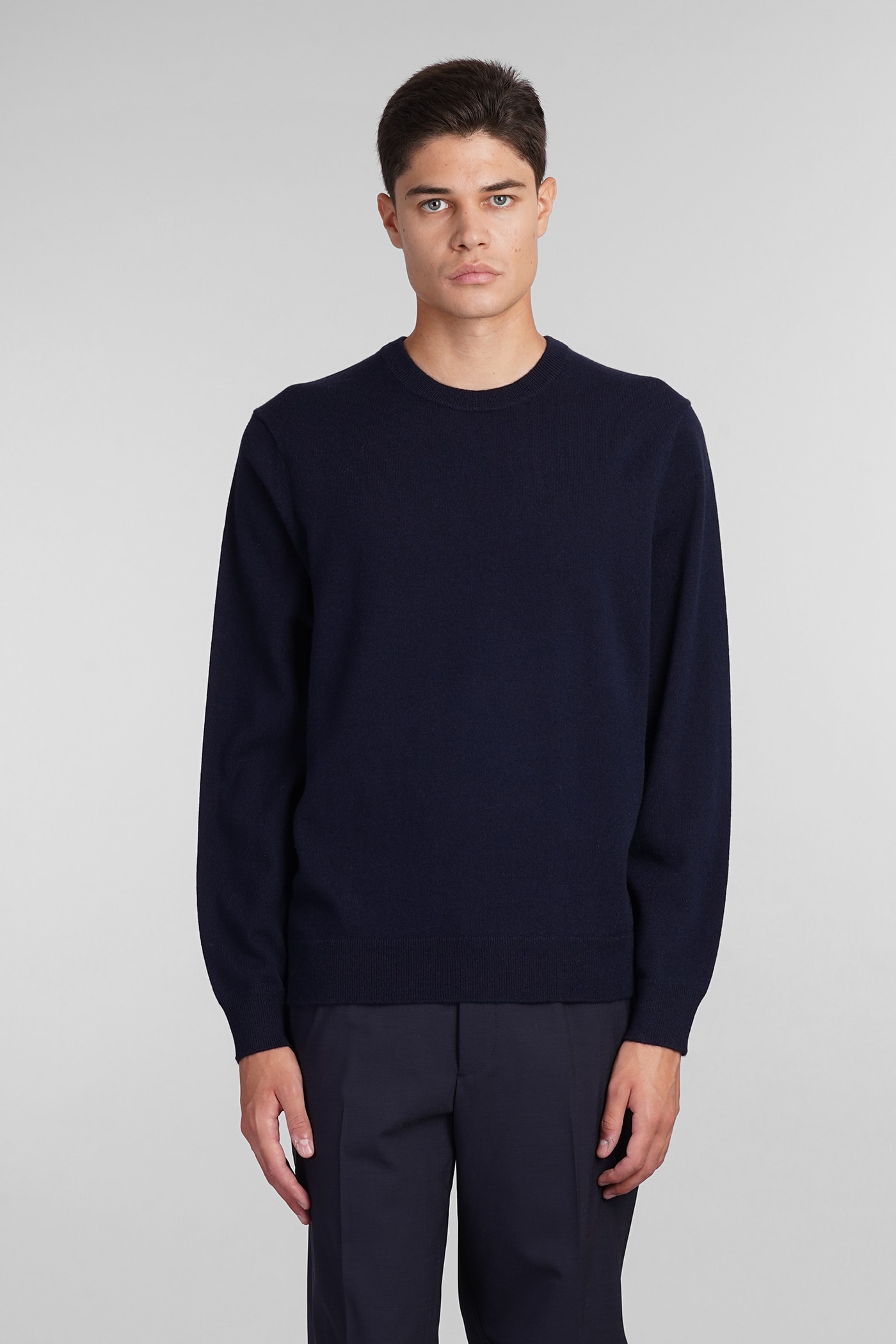 Shop Theory Knitwear In Blue Cashmere