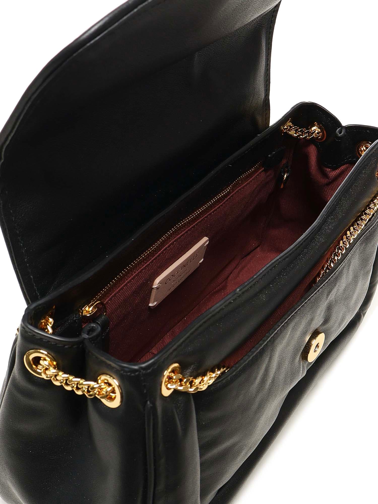 Coccinelle C-me Fluffy Bag In Black