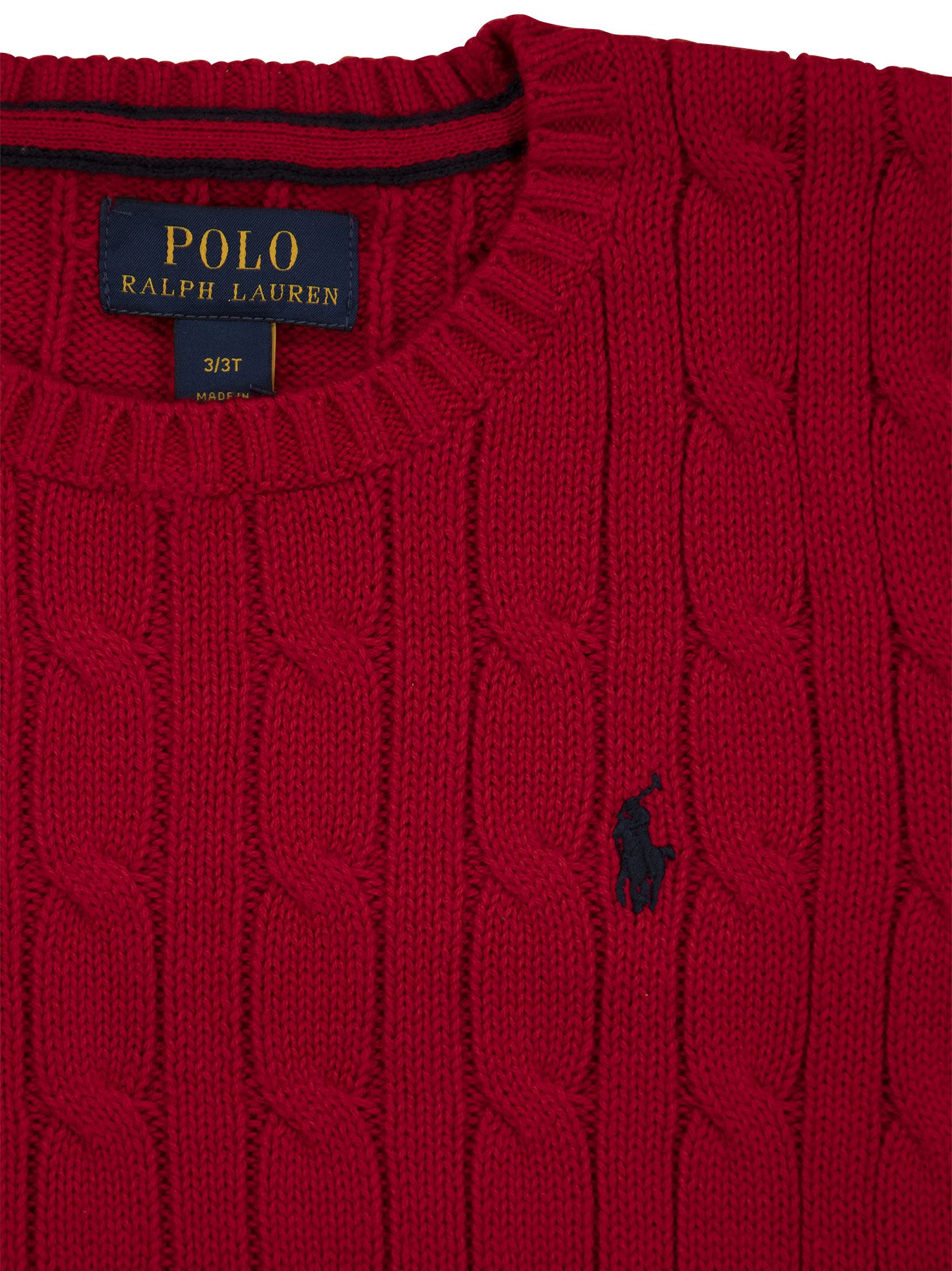 Polo Ralph Lauren Cable Wool-cashmere Crewneck Sweater In Red