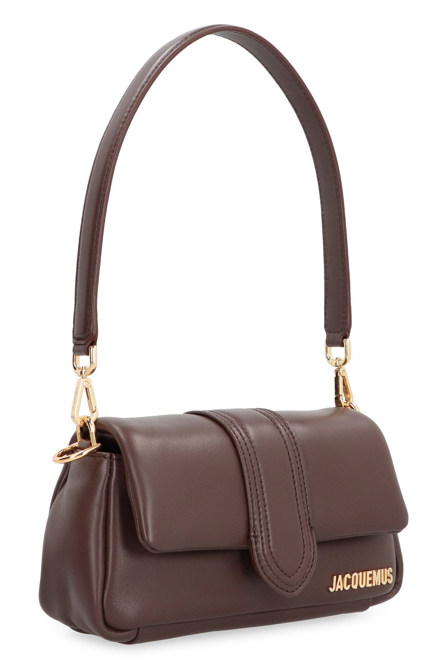 Shop Jacquemus Le Petit Bambimou Leather Mini Bag In 855 Medium Brown