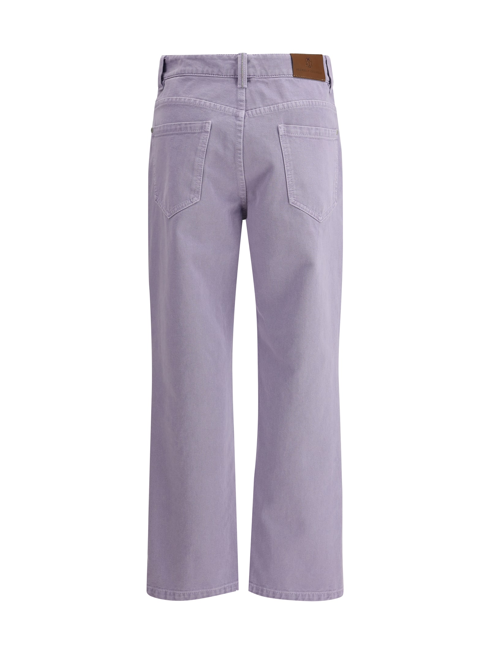 Shop Brunello Cucinelli Straight Dyed Jeans In Purple Ash