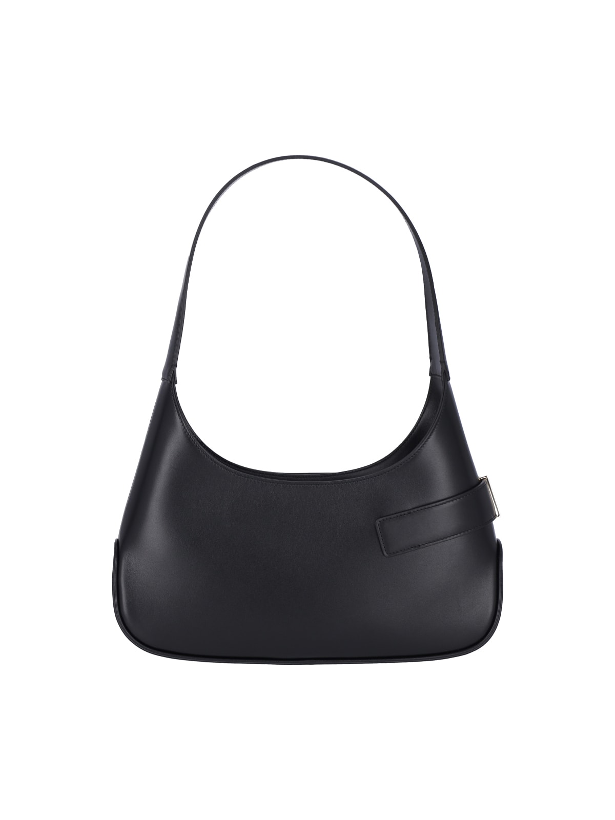 Shop Ferragamo Gancini Detail Shoulder Bag In Black