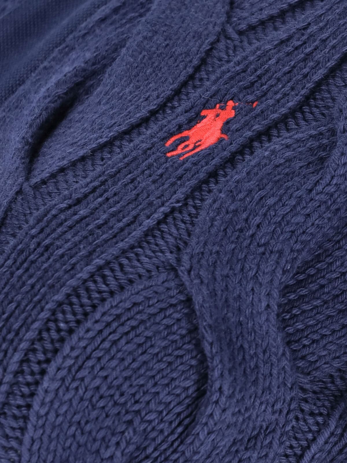 Polo Ralph Lauren Cable-knit Polo Shirt In Blue