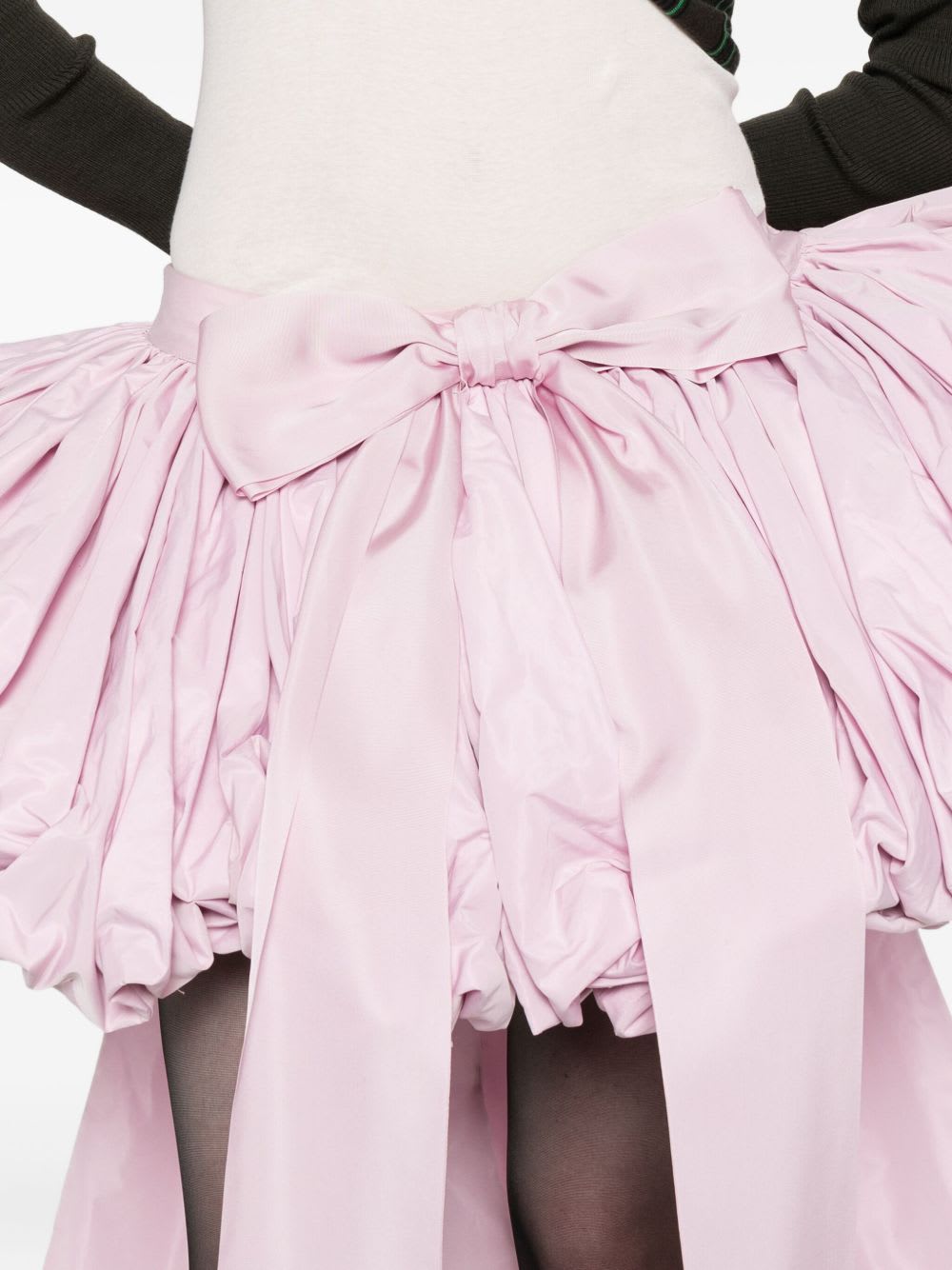 Dsquared2 High-low Layered Skirt Bow Detail In Pink