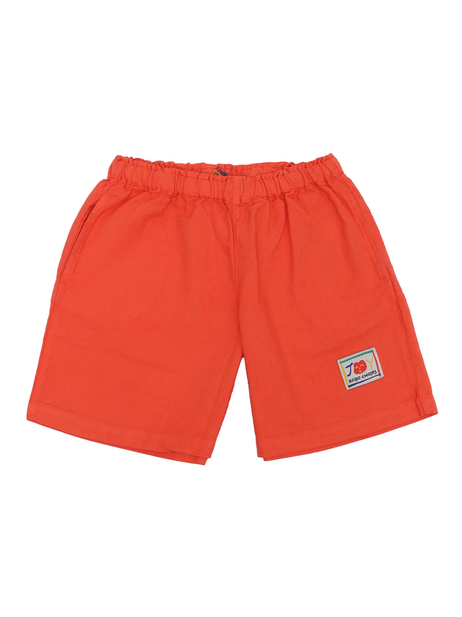 Bobo Choses Smiling Woven Bermuda Shorts In Orange