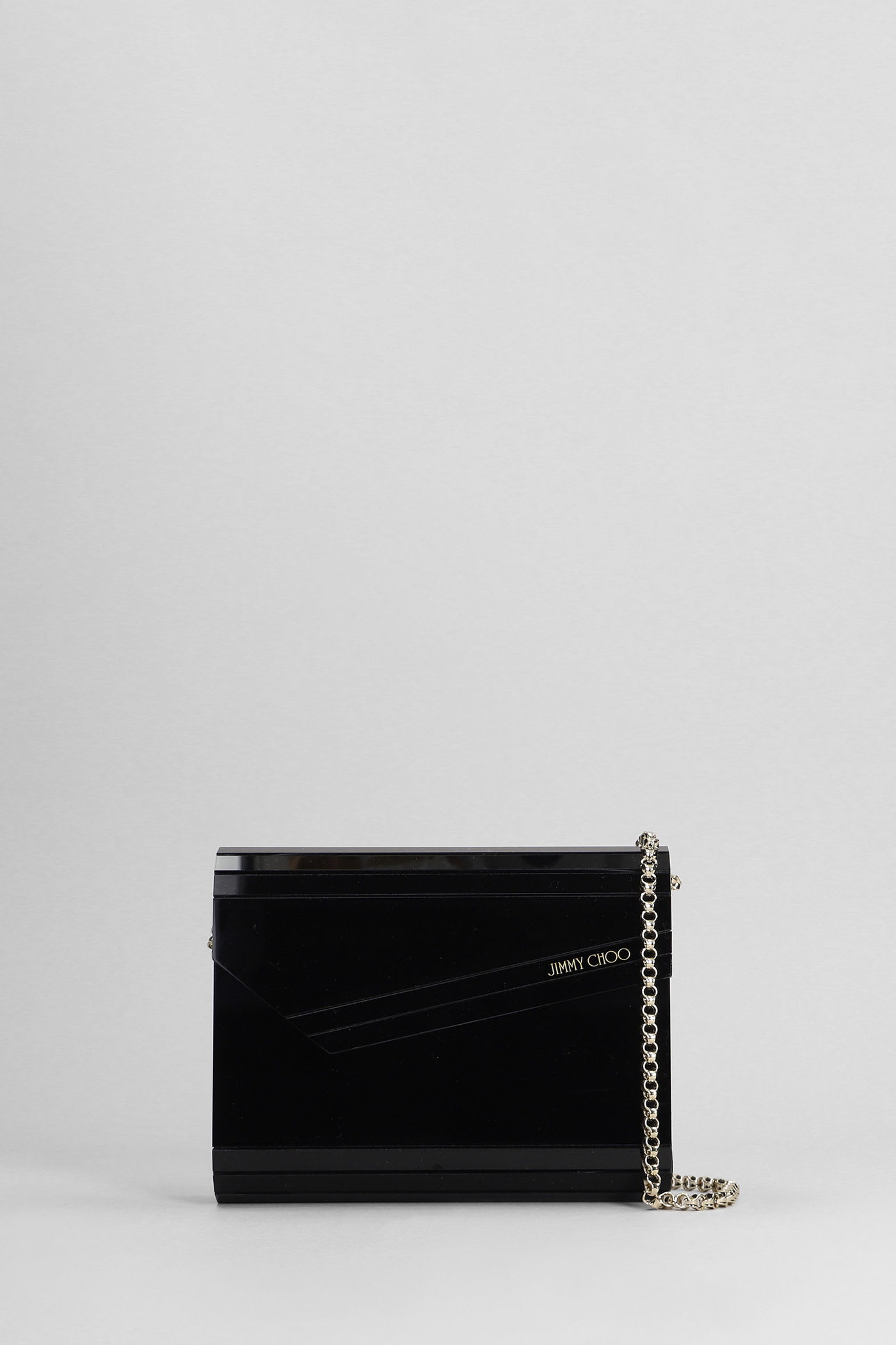 Candy Clutch In Black Acrylic