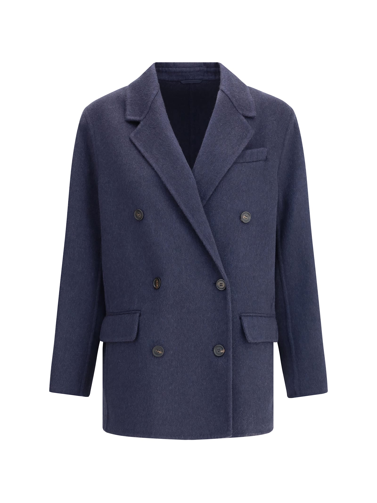 Brunello Cucinelli Structured Caban Jacket With Notched Lapels
