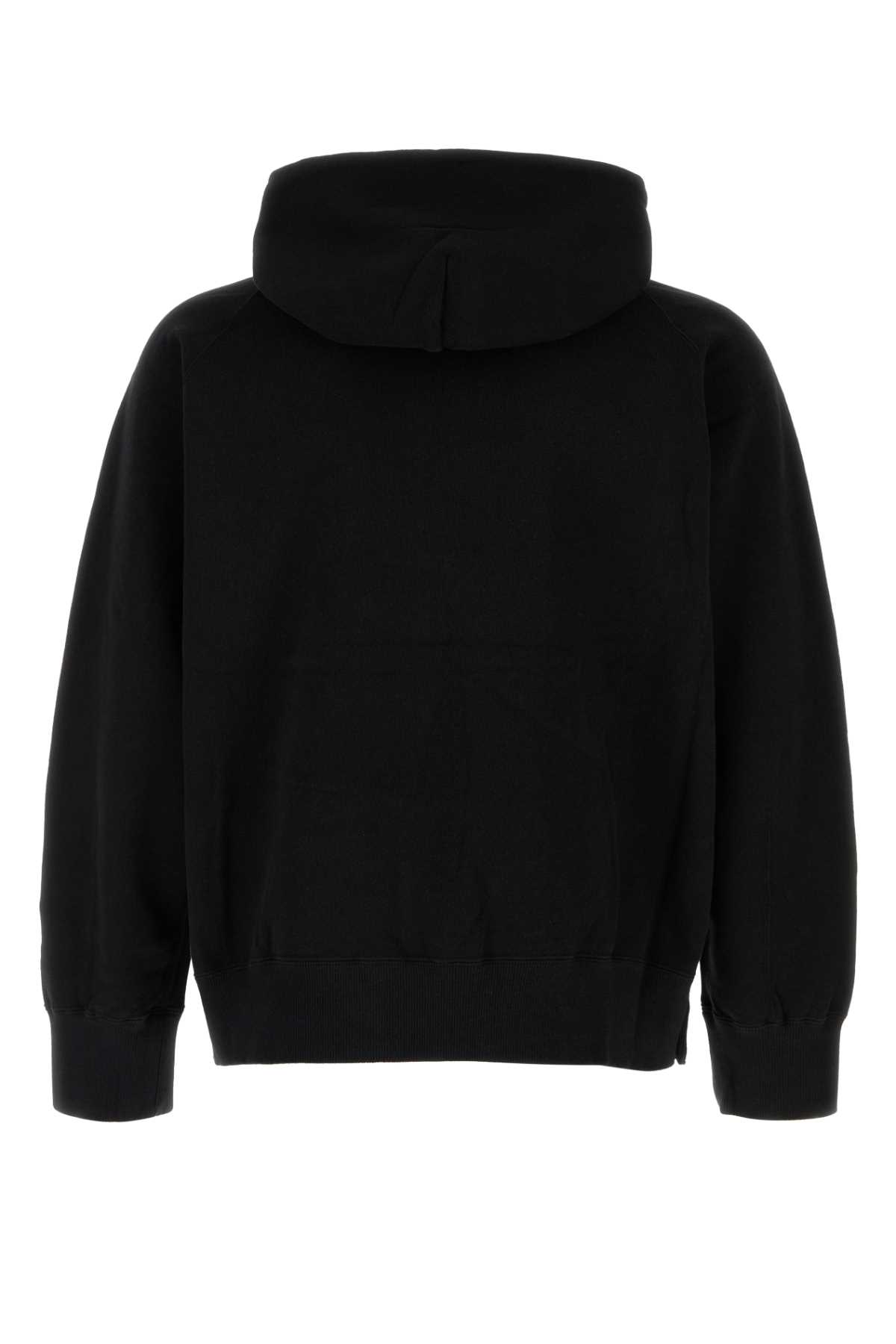 Sacai Carhartt Wip Cotton Jersey Hoodie In Black
