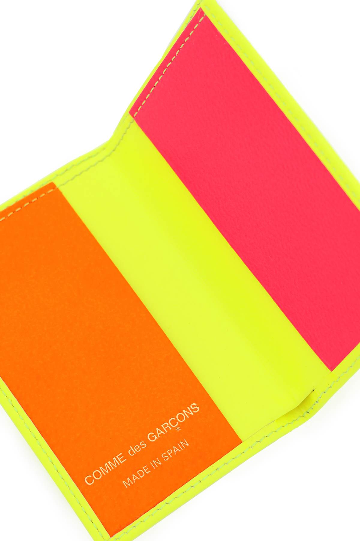 Shop Comme Des Garçons Super Fluo Bi-fold Wallet In Yellow (orange)