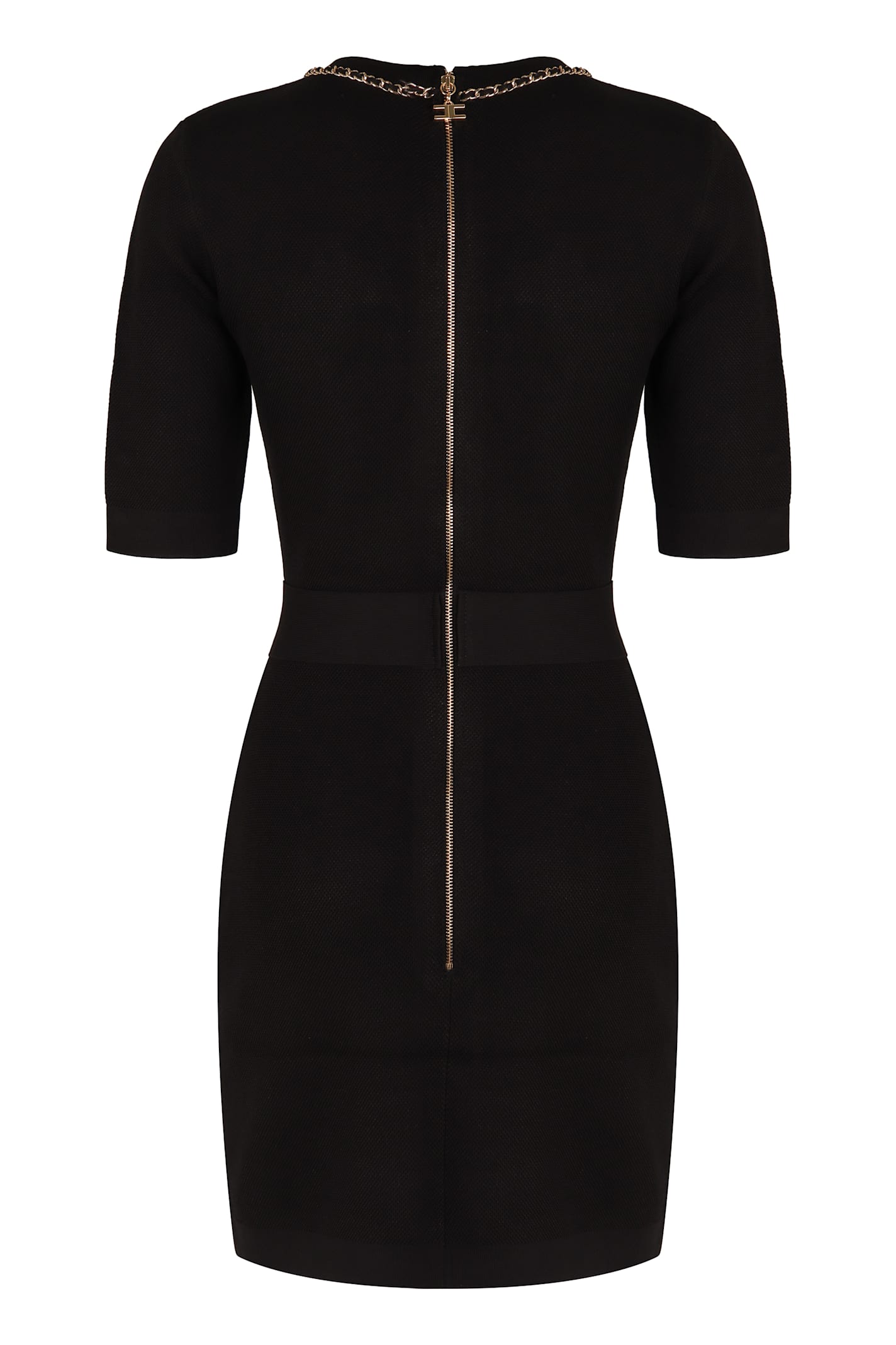 Shop Elisabetta Franchi Viscose Dress In Black