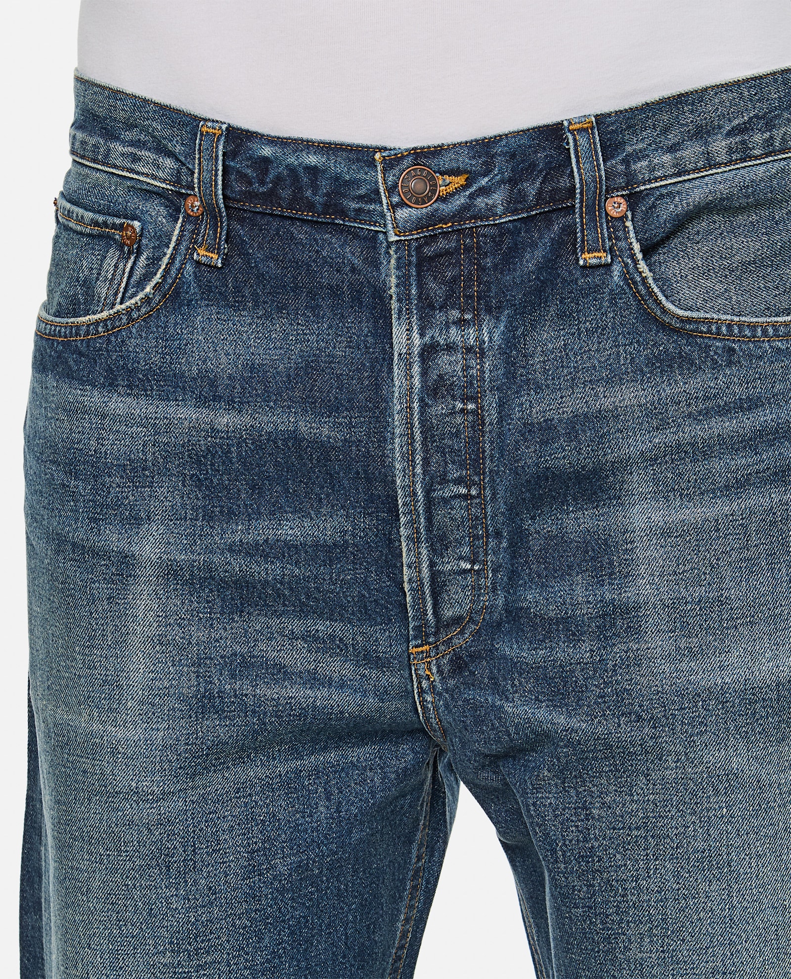 Agolde Blue Washed Jeans In Regenerated Denim In Blue