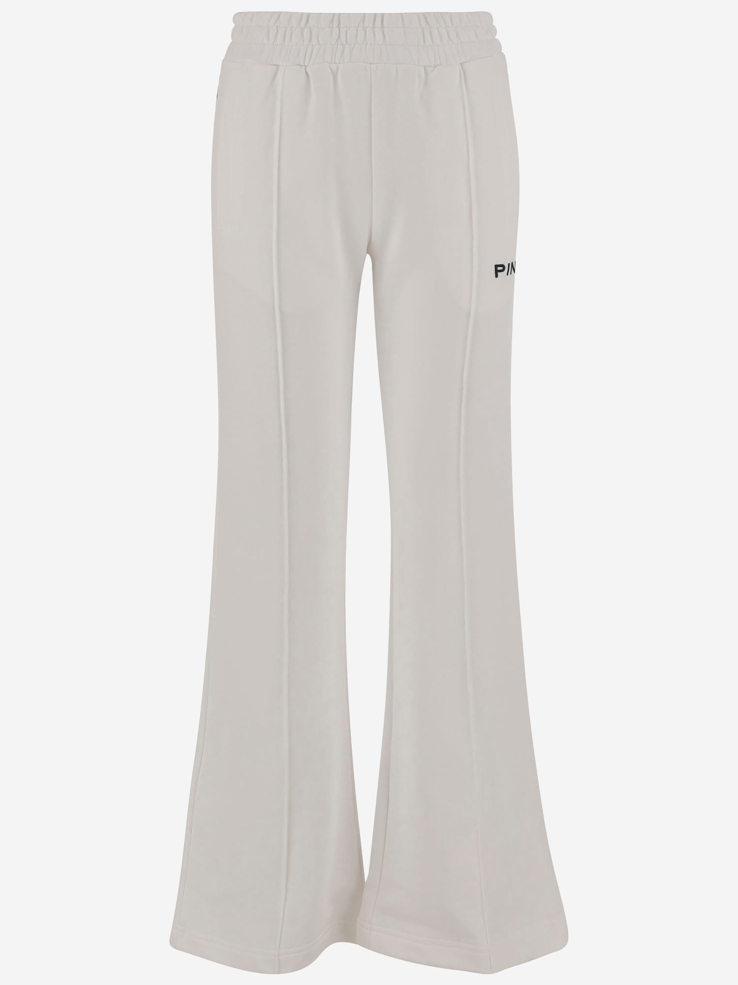 Pinko Logo Embroidered Track Pants In White