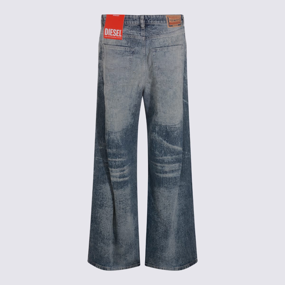 Diesel Blue Cotton Jeans In Blue