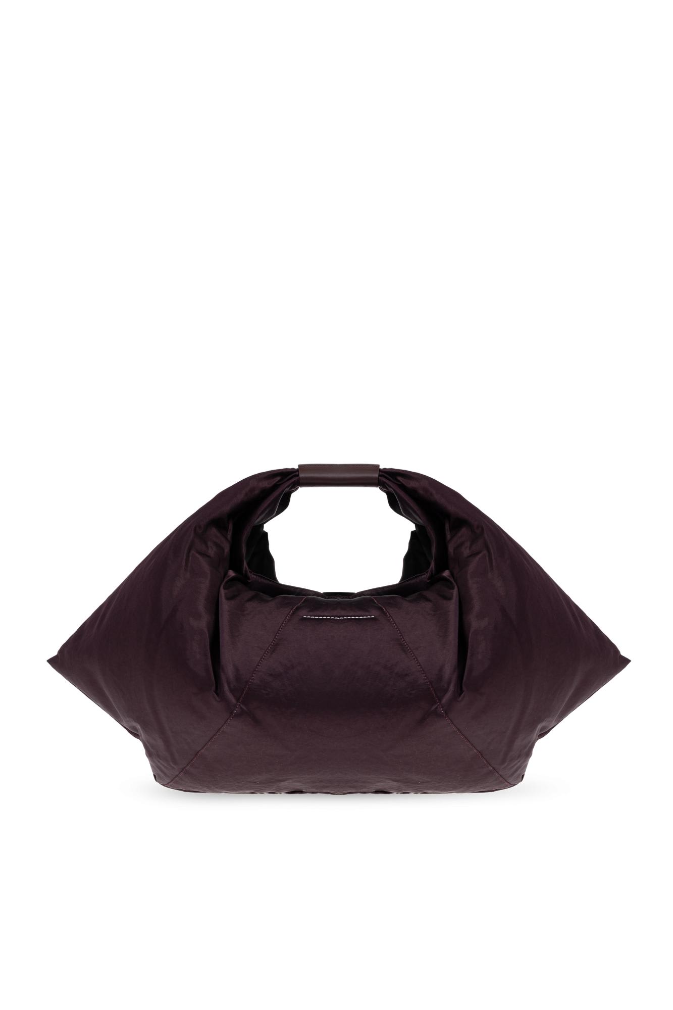 Mm6 Maison Margiela Japanese Draped Shoulder Bag In Brown