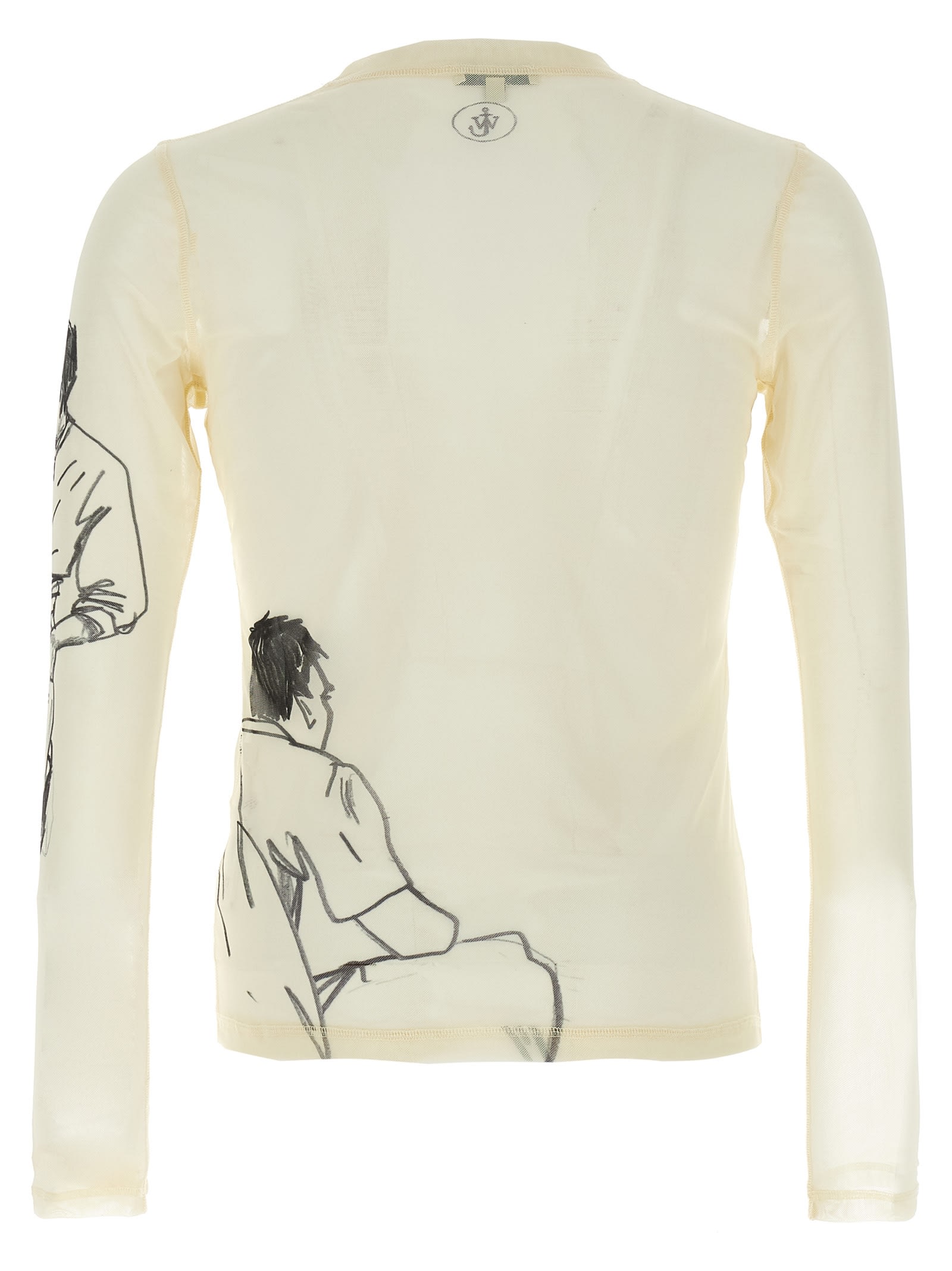 Jw Anderson Long Sleeve Underpinning T-shirt In White