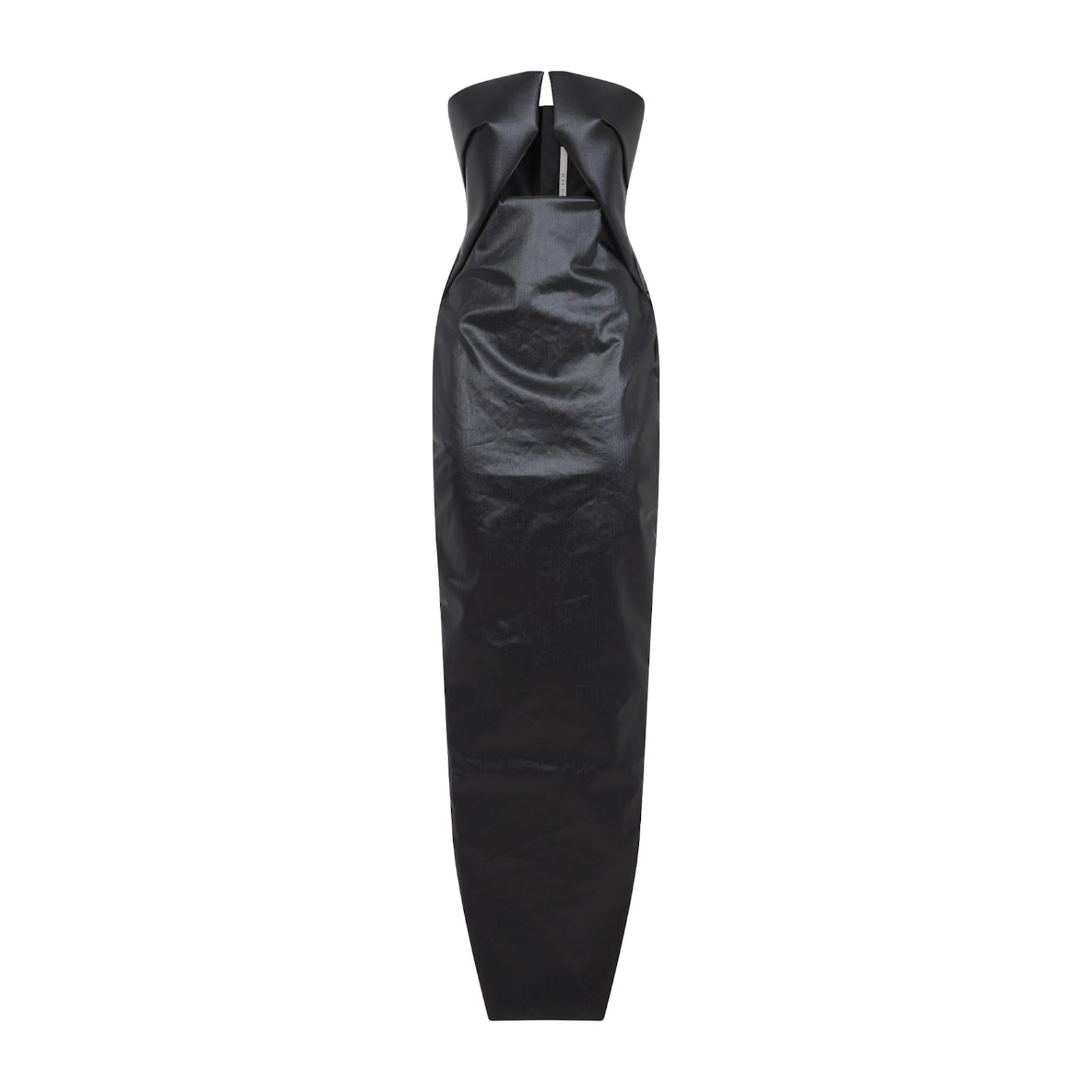Rick Owens Form-fitting Black Evening Dress With Cutout Neckline In Black