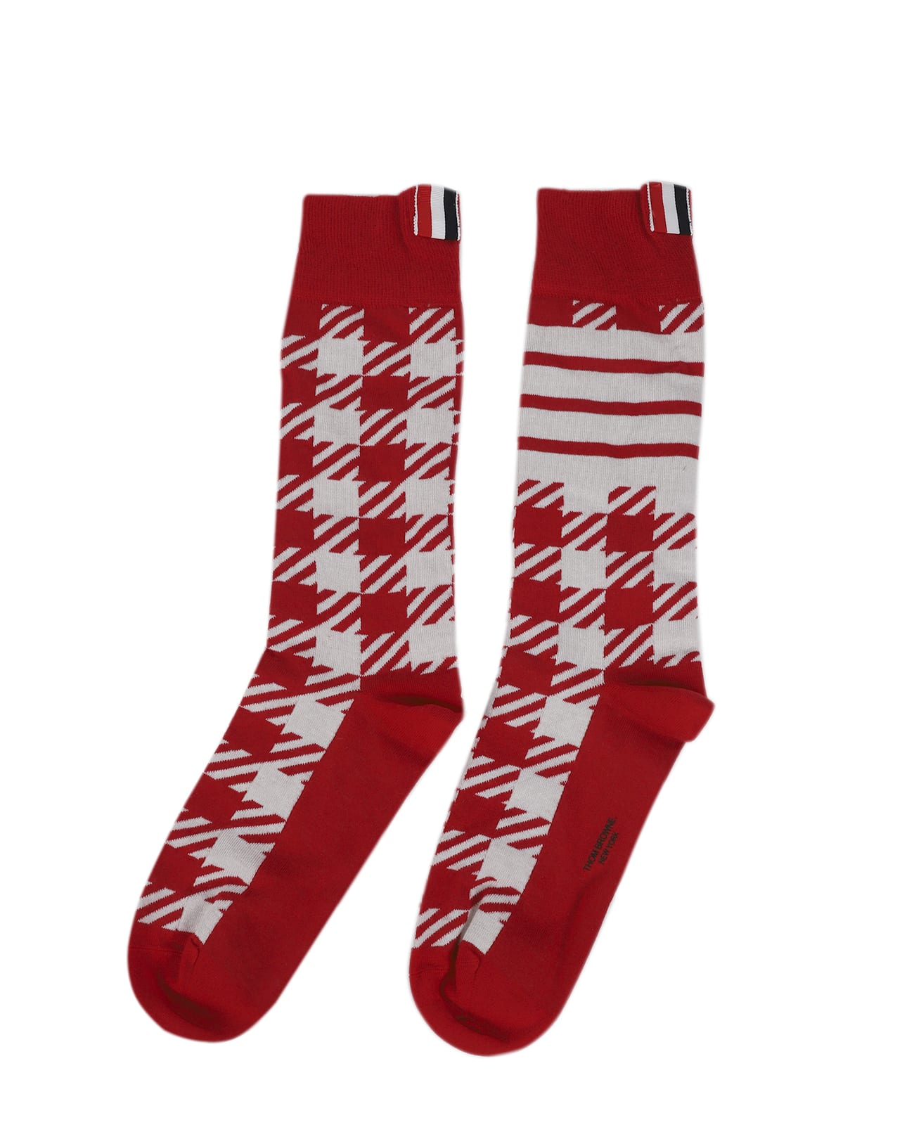 Thom Browne Red Check Socks