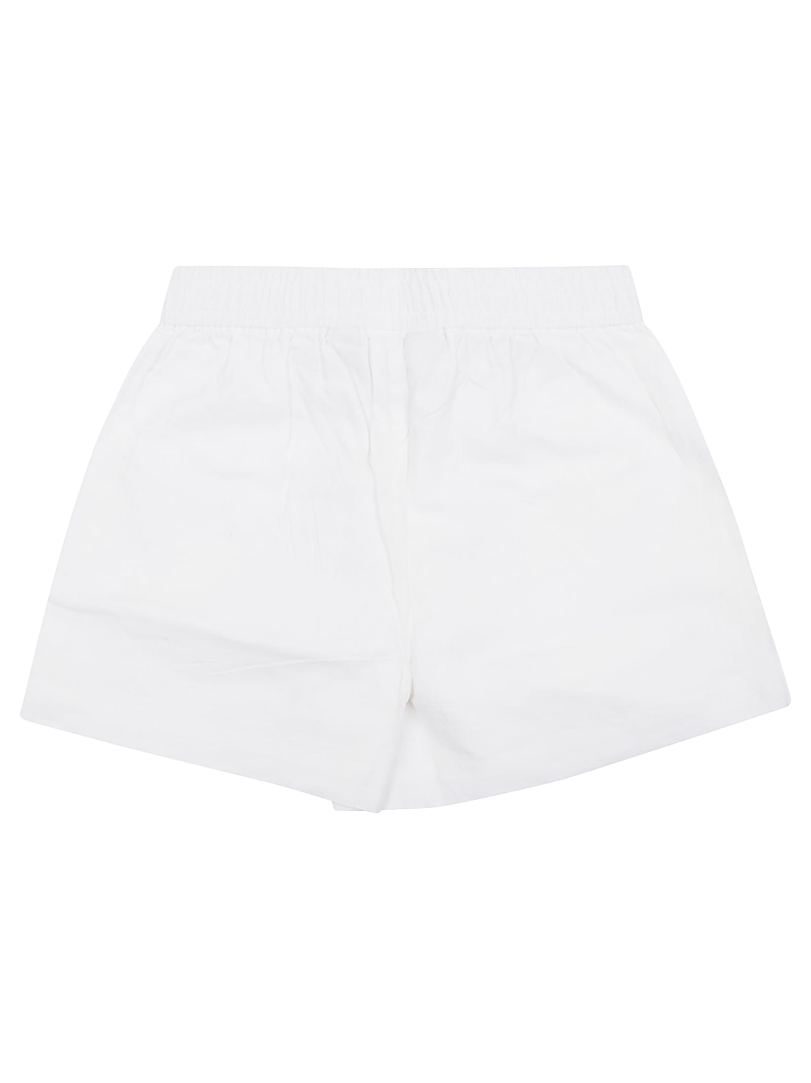 Ralph Lauren Solidposhort-shorts-flat Front In White