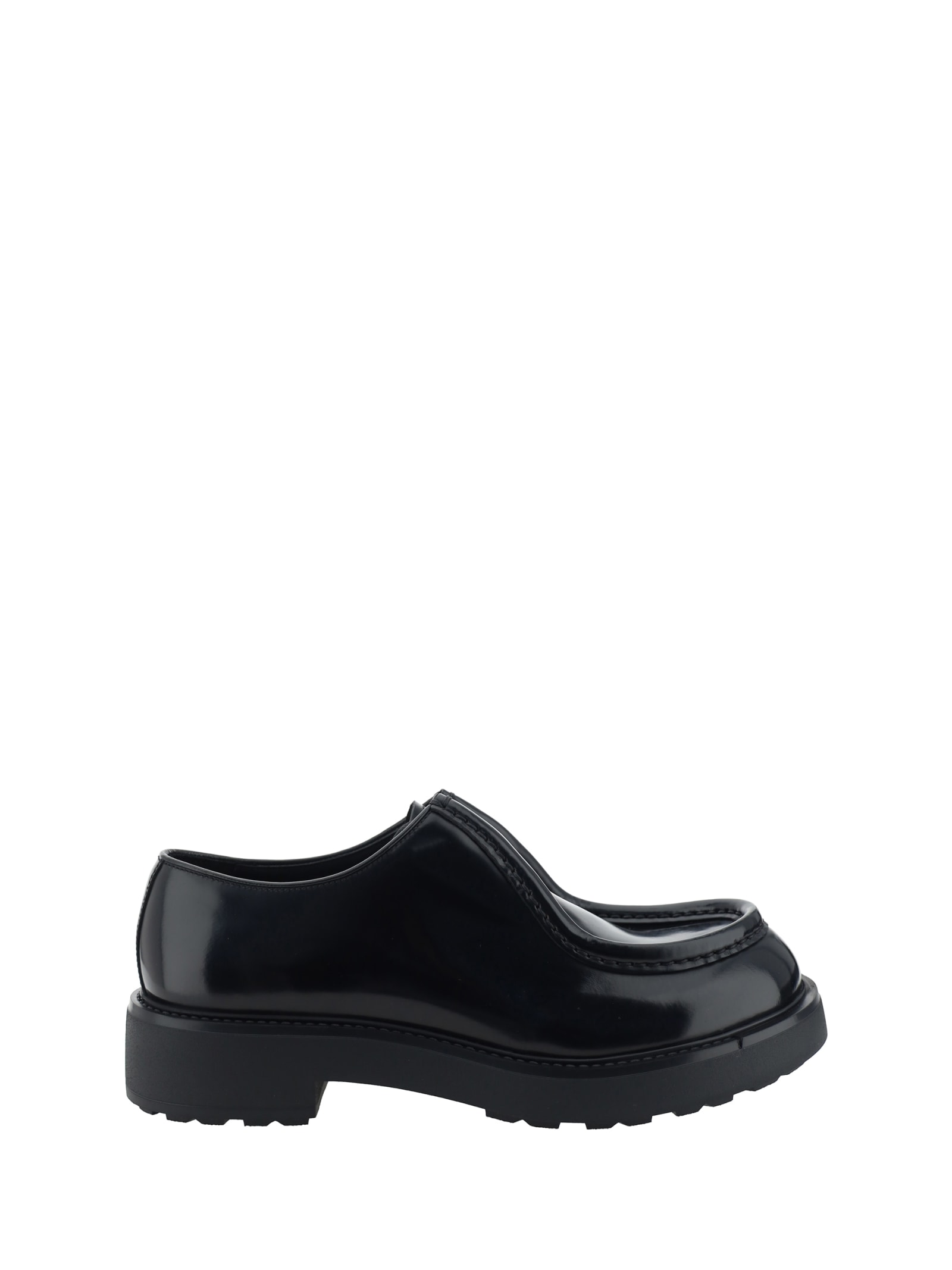 Shop Prada Diapason Loafers In Nero