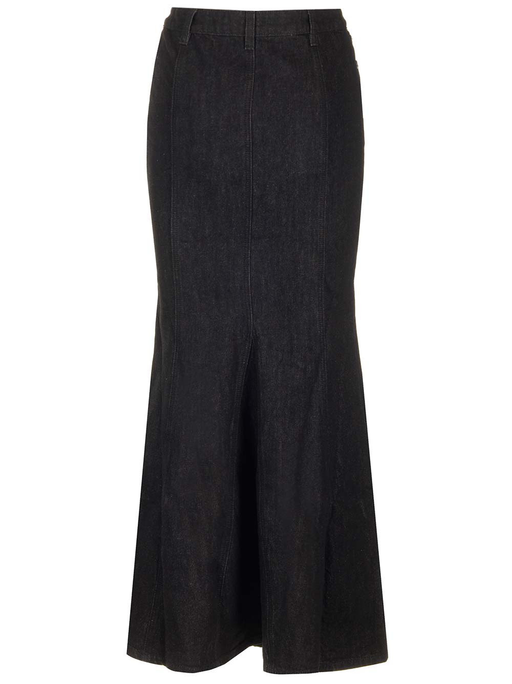 Shop Self-portrait Flared Maxi Skirt In Black