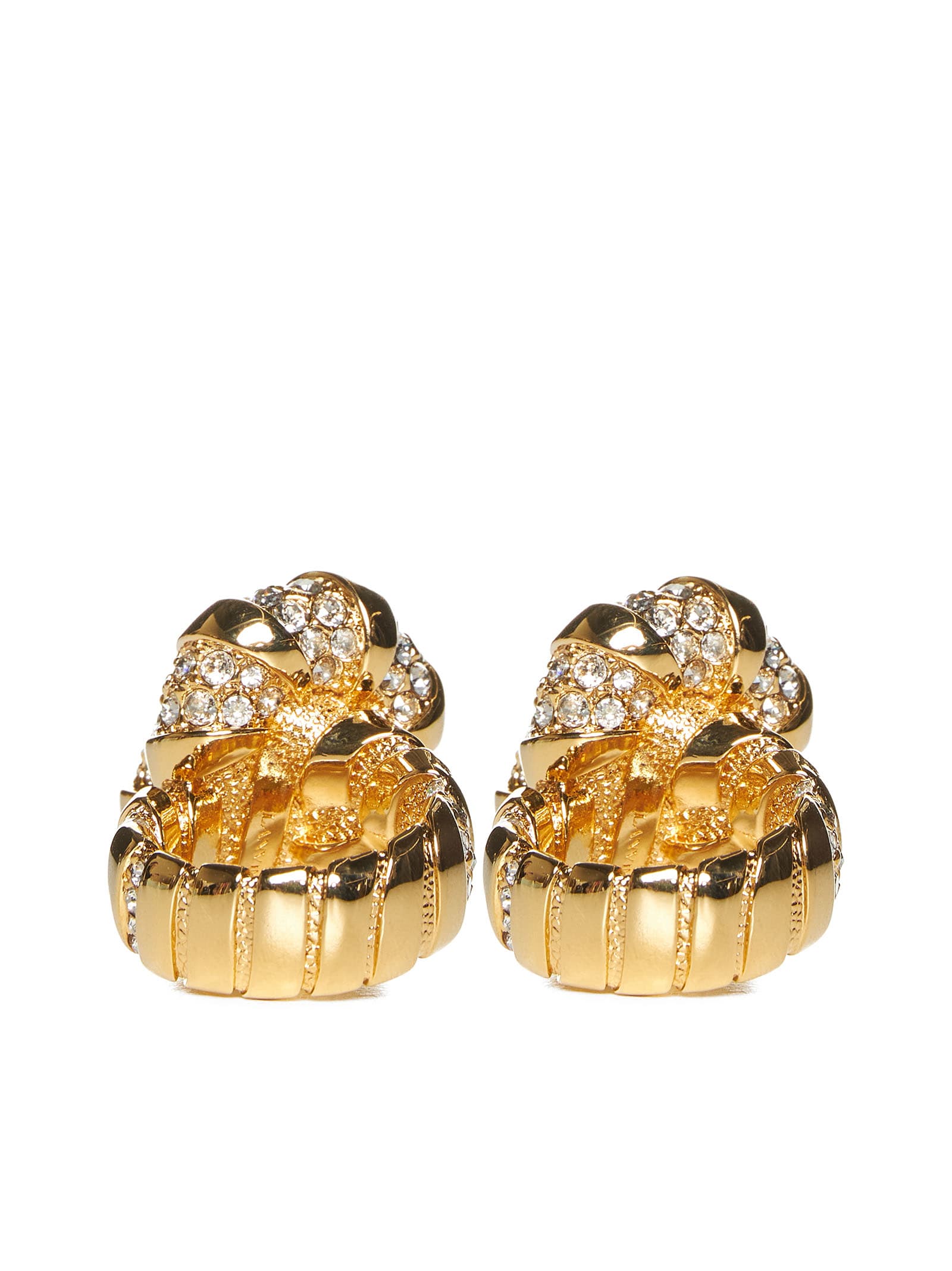 Shop Lanvin Ring In Gold Crystal