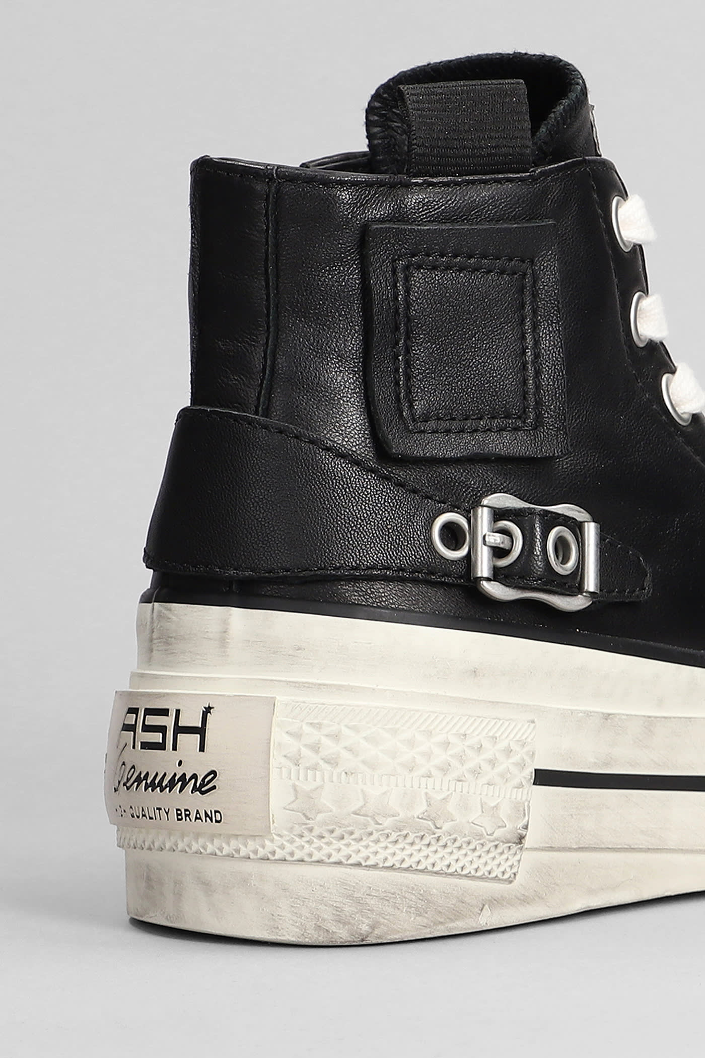 Ash Rage Sneakers In Black Leather In Black