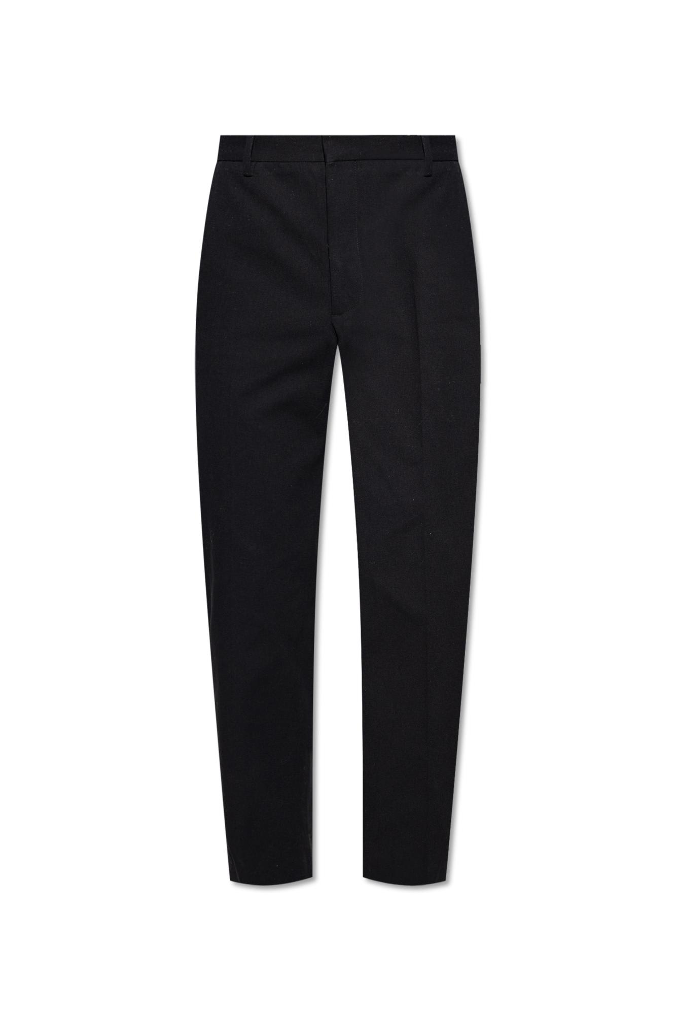 Shop Acne Studios Pleat-front Trousers In Black